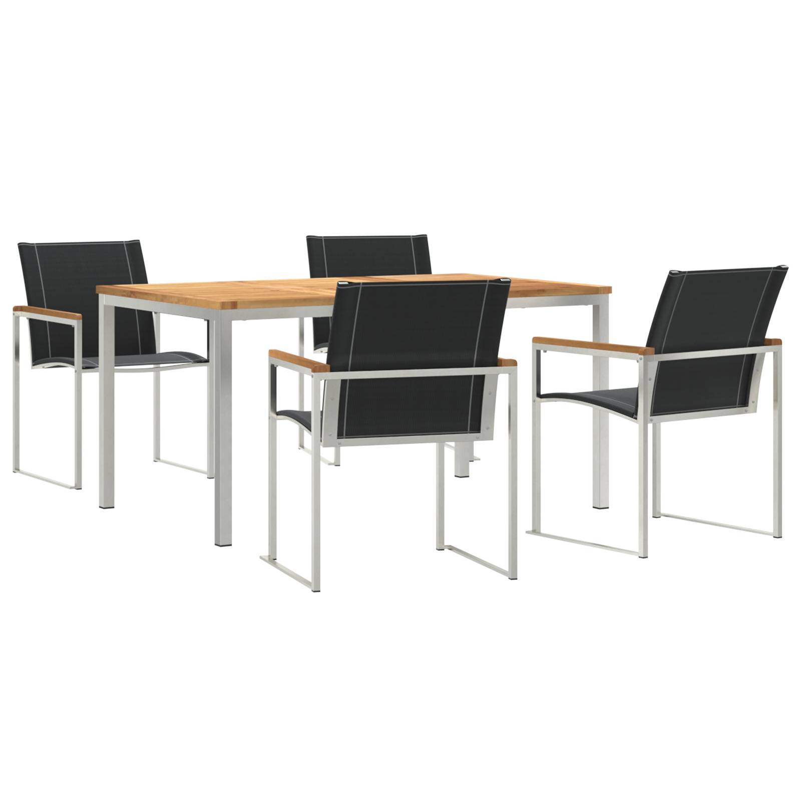 vidaXL 5-teiliges Garten Essgruppe Massivholz Akazie