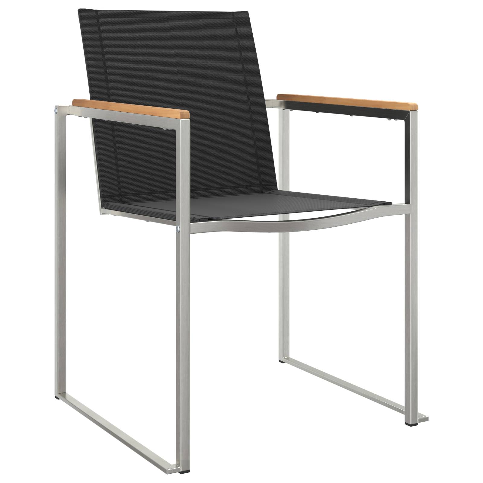 vidaXL Essstühle - 2 Stück. Grau, 60x56x85 cm, aus solidem Akazienholz