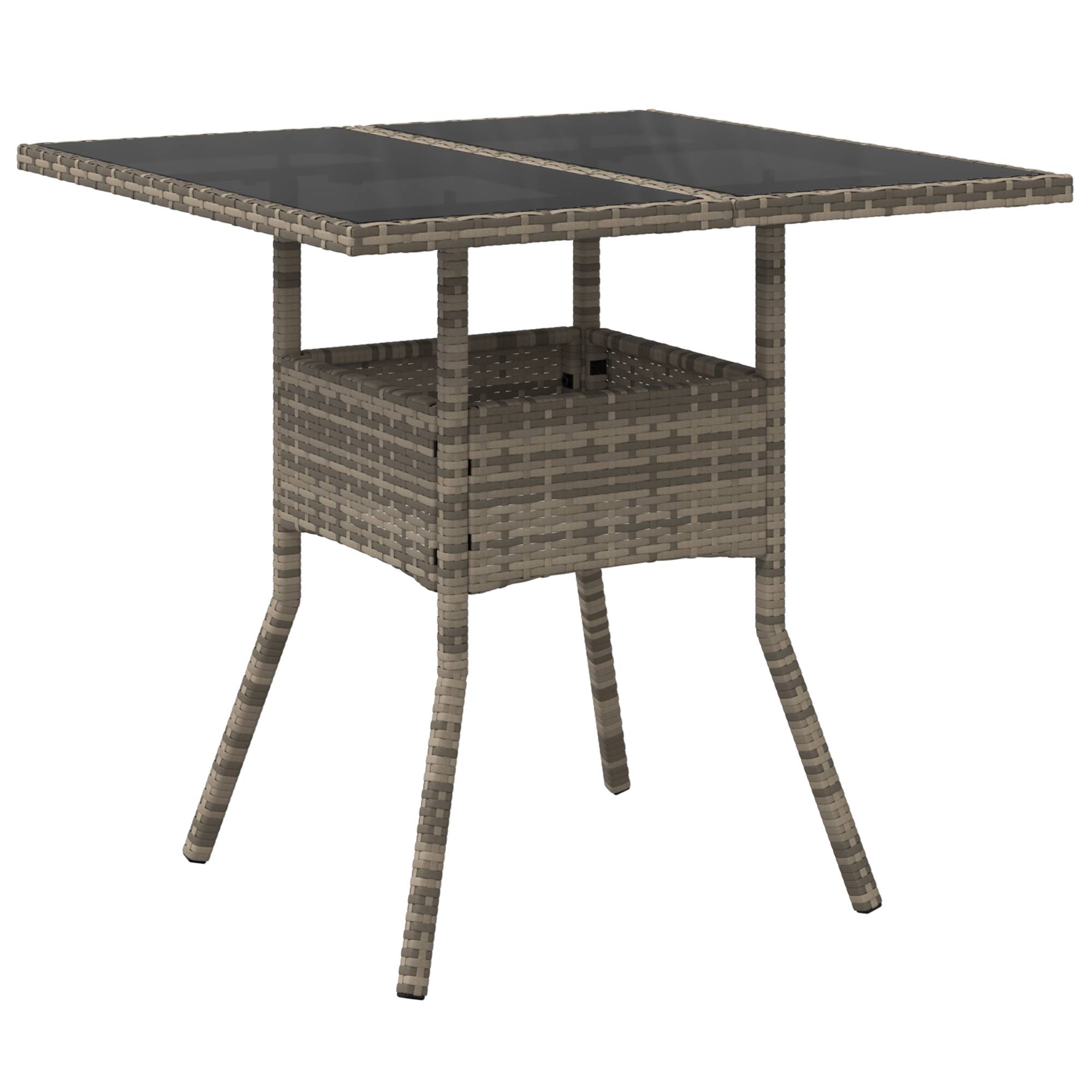 vidaXL 5-teiliges Garten Essset Grau Poly Rattan