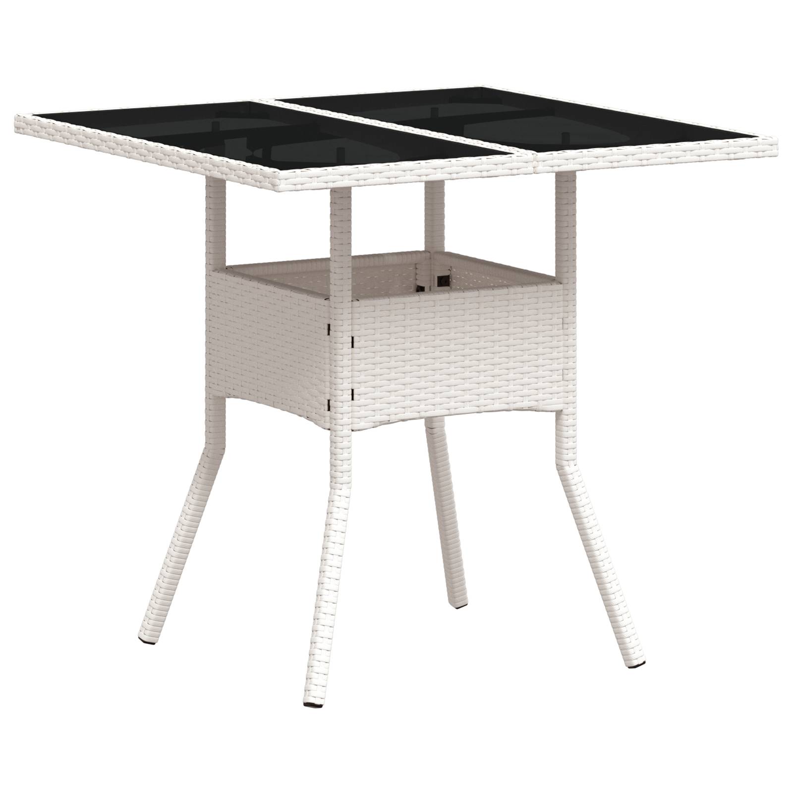 vidaXL 3-tlg. Garten-Essgruppe Hellgrau Poly Rattan