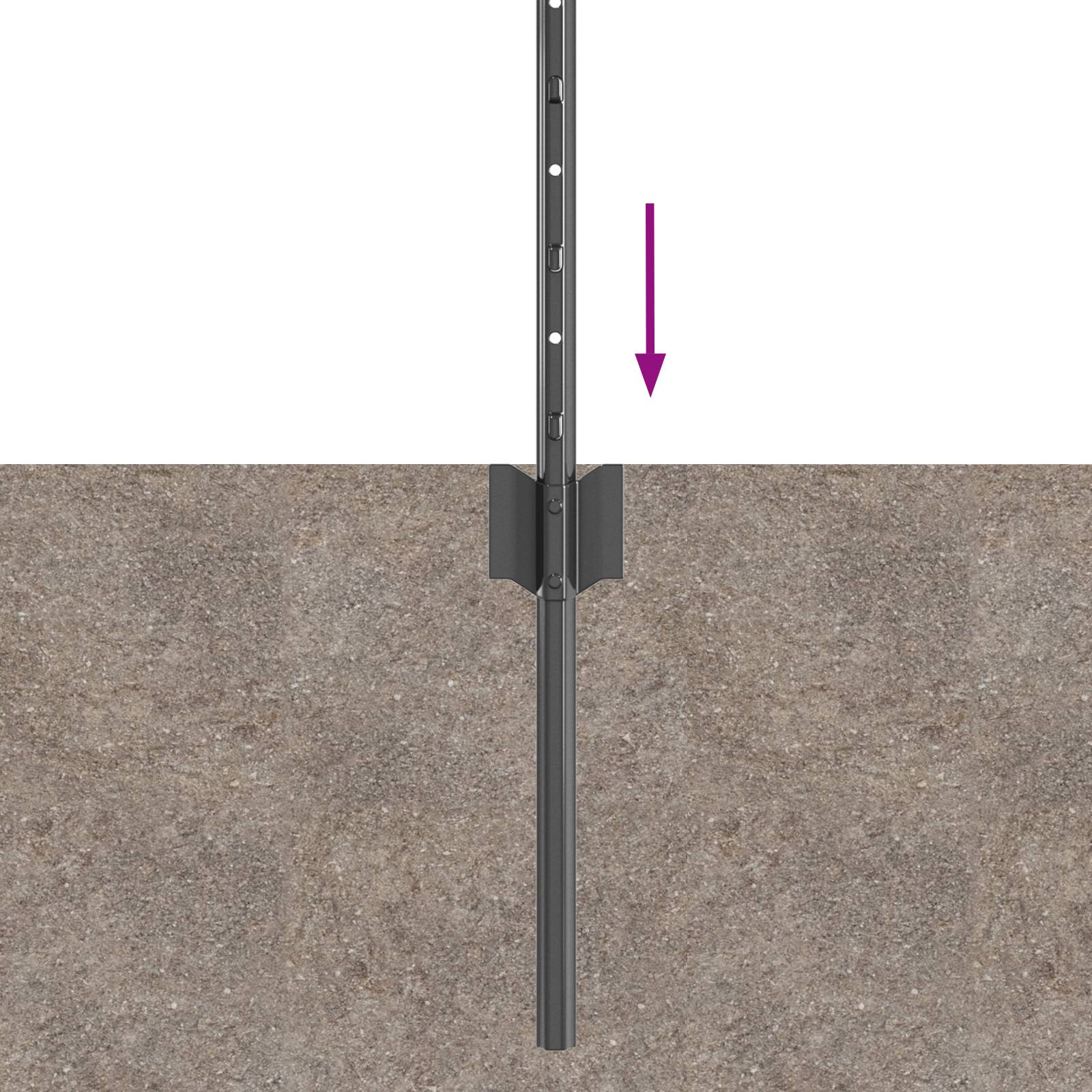 vidaXL Zaunpfosten 5 Stück U-Channel Grau 40 cm Stahl