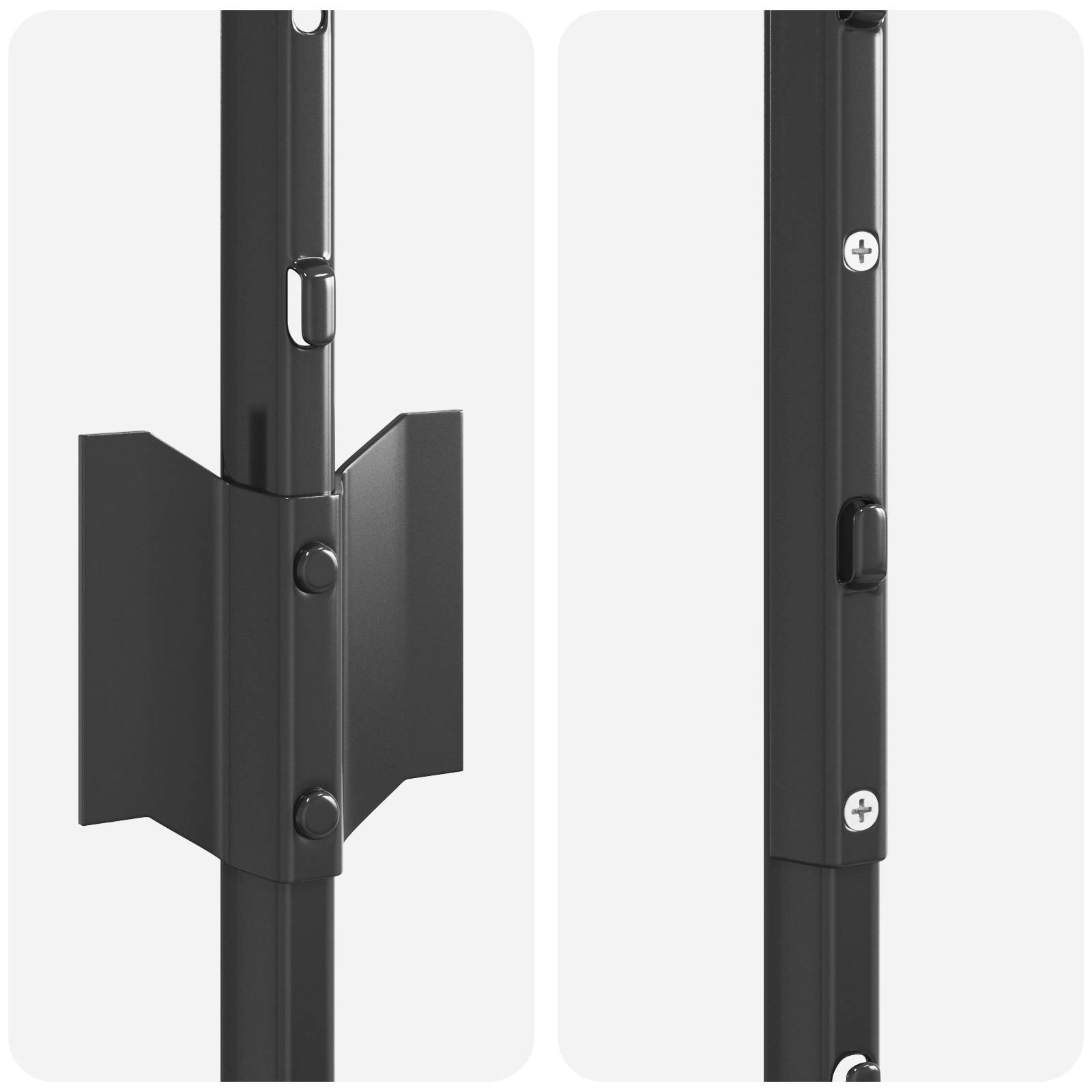 vidaXL Zaunpfosten 22 Stk. U-Kanal Grau 140 cm Stahl
