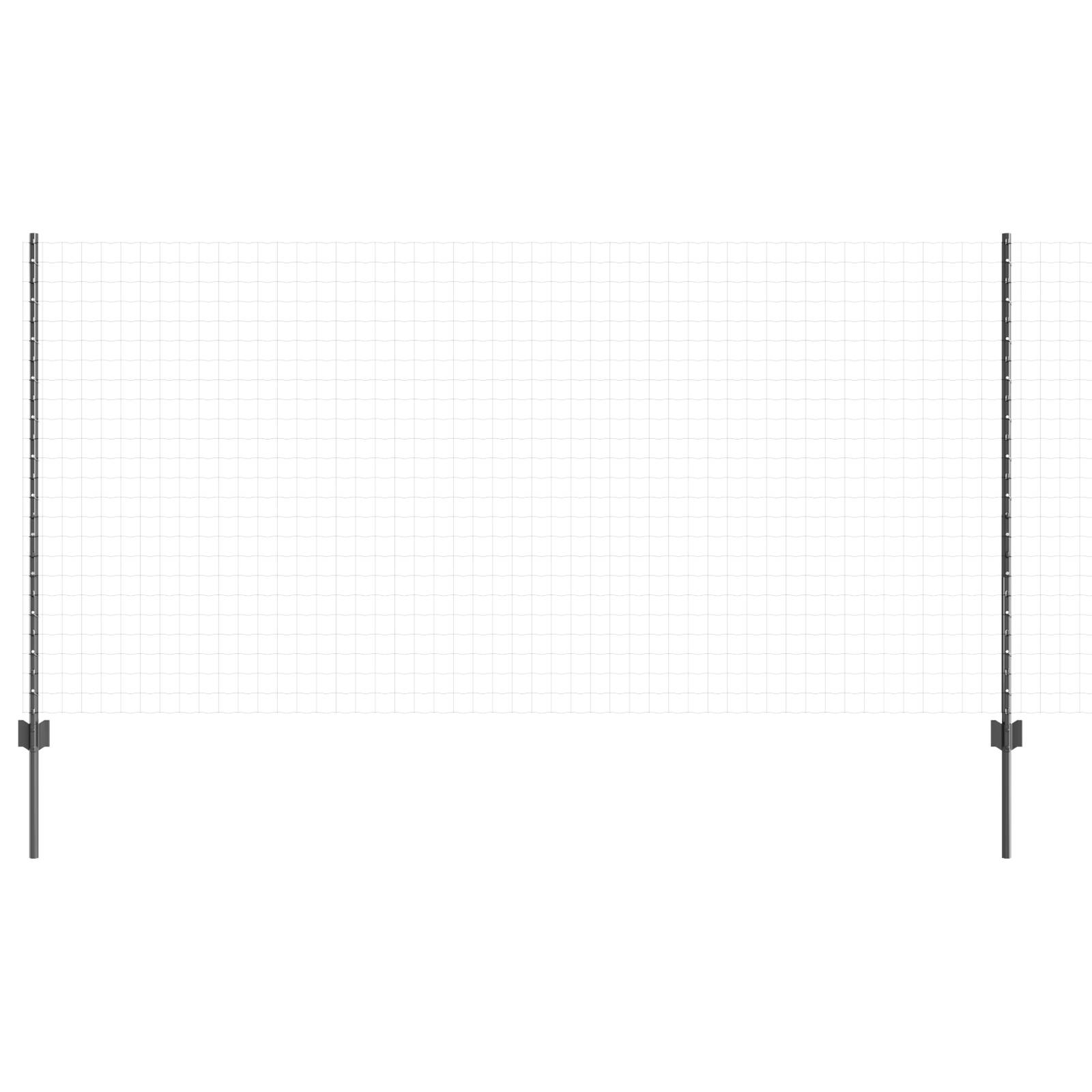 vidaXL Zaunpfosten 10 Stk U-Kanal Grau 120 cm Stahl