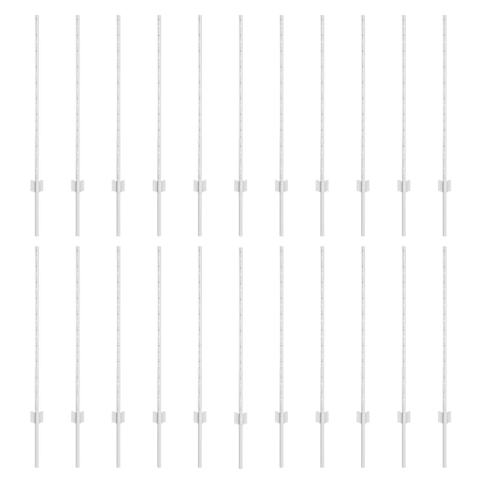 vidaXL Zaunpfosten 44 Stück U-Kanal Silber 140 cm Stahl