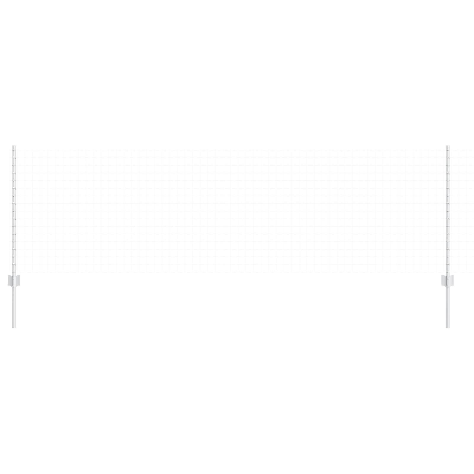 vidaXL Zaunpfosten 44 Stück U-Kanal Silber 140 cm Stahl