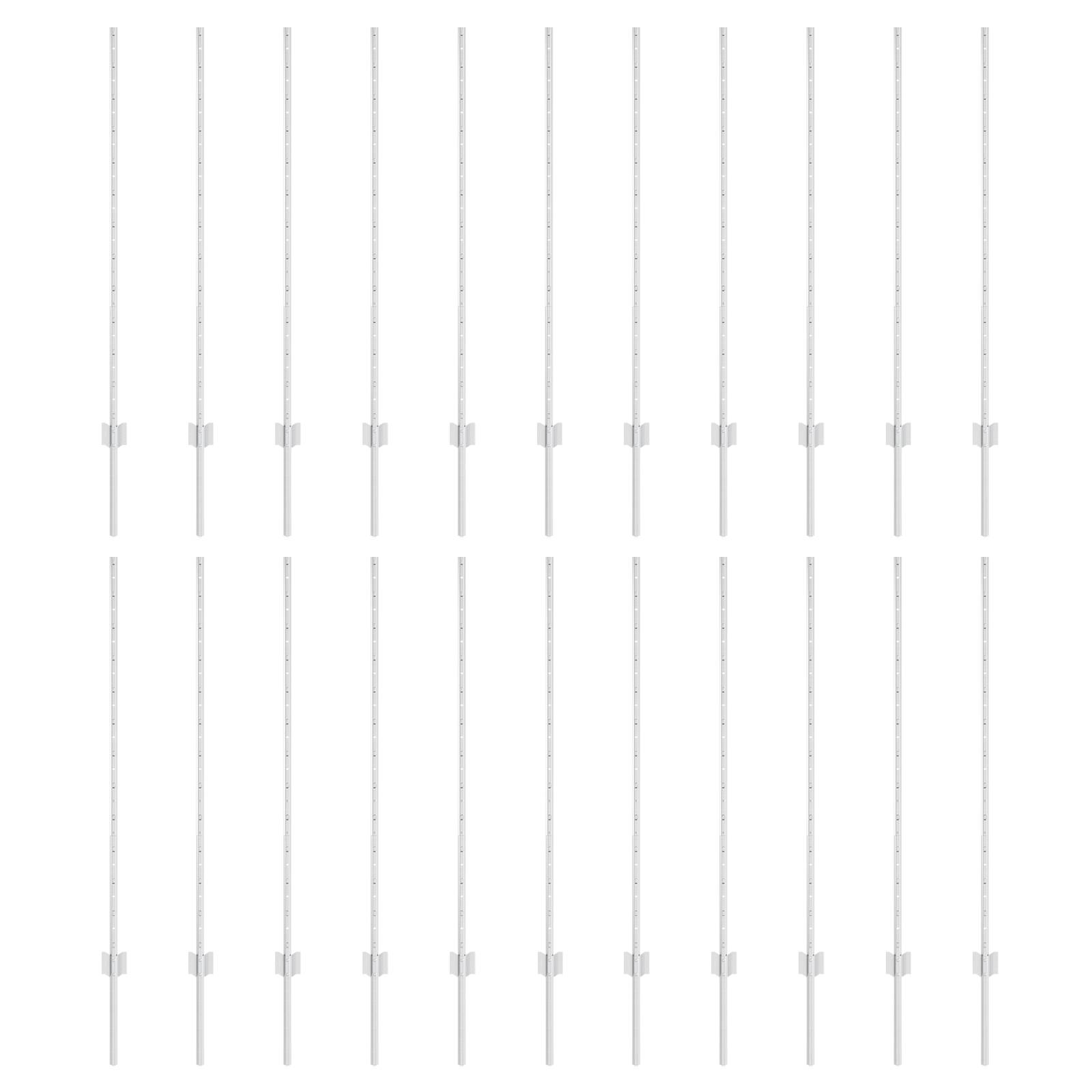 vidaXL Zaunpfosten 44 Stk U-Kanal Silber 160 cm Stahl