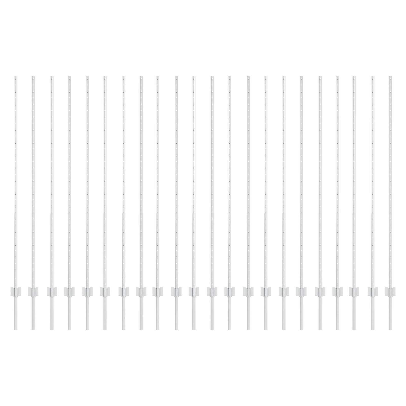 vidaXL Zaunpfosten 44 Stück U-Kanal Silber 200 cm Stahl