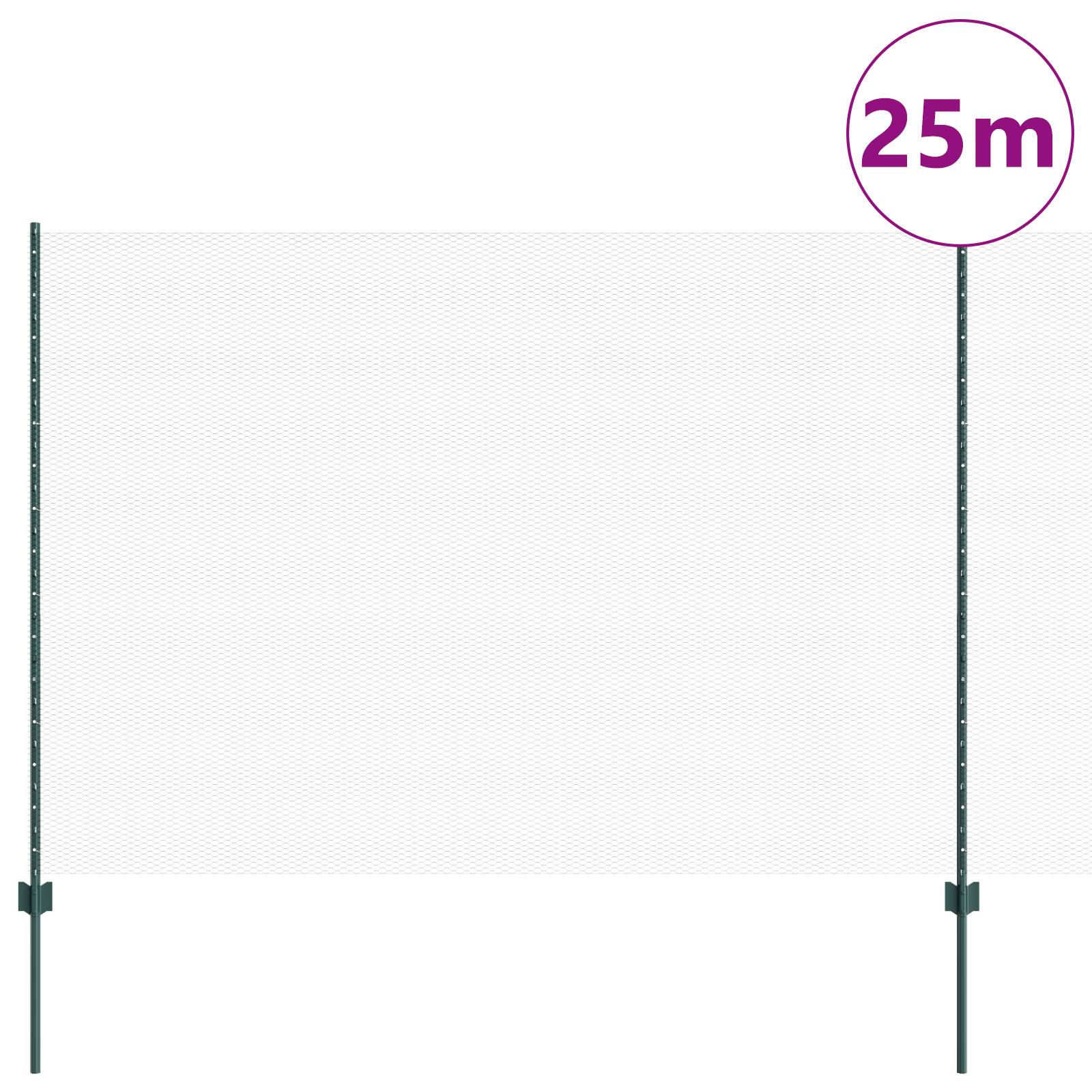 vidaXL Zaunpfosten 11 Stk. U-Kanal Grün 160 cm Stahl