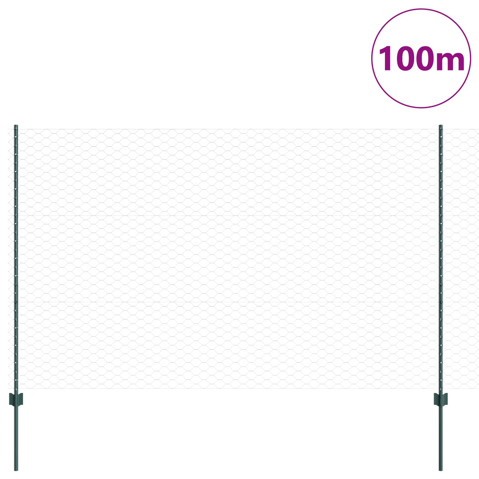 vidaXL Zaunpfosten 11 Stück U-Channel Grün 160 cm Stahl