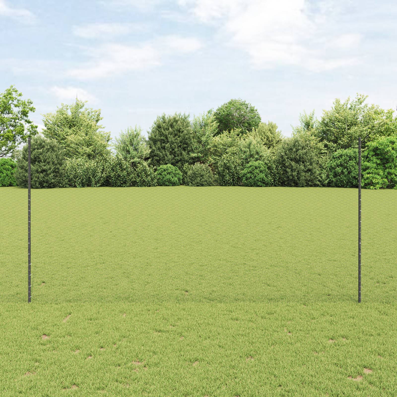 vidaXL Zaunpfosten 22 Stk U-Kanal Grau 160 cm Stahl