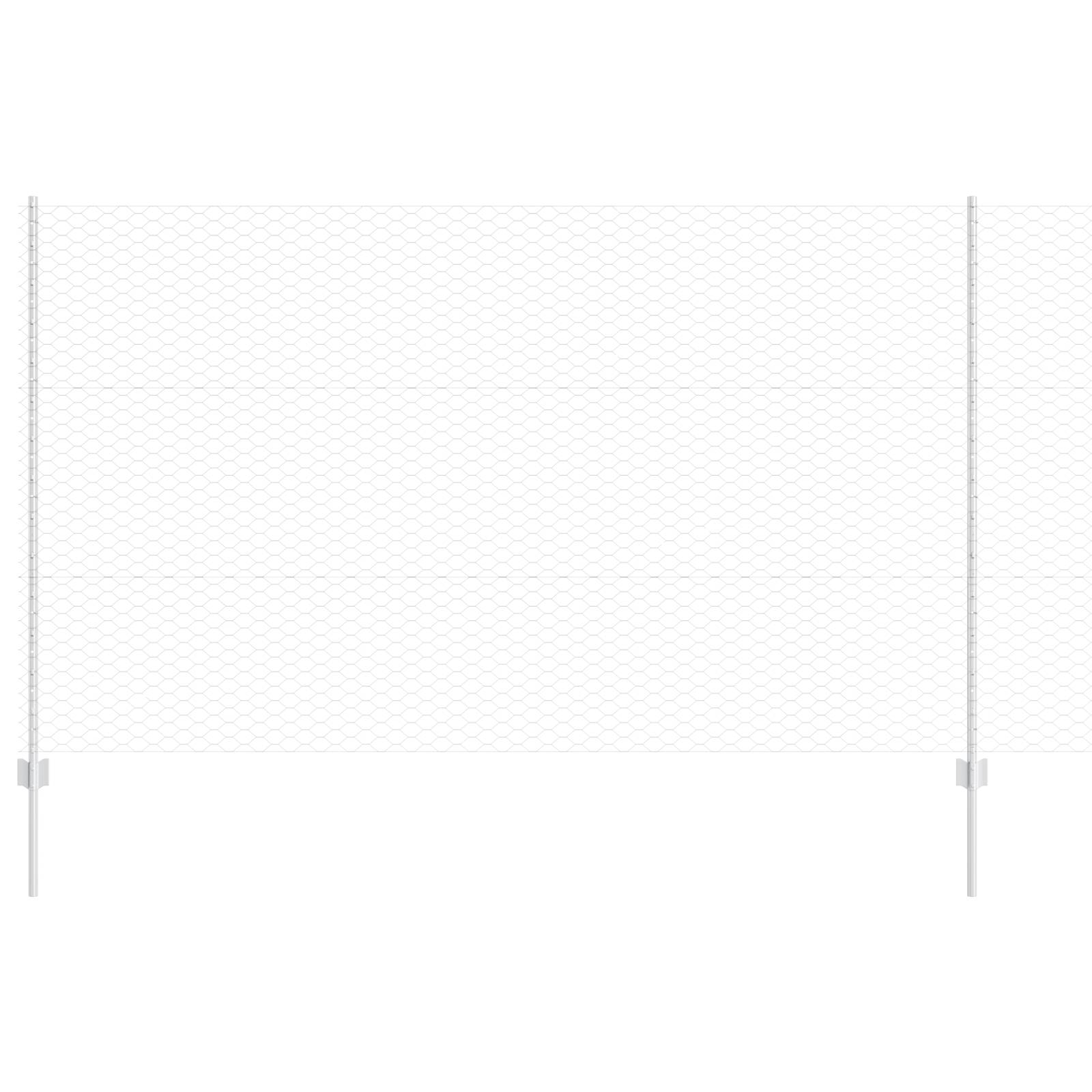 vidaXL Zaunpfosten 10 Stück U-Kanal 140 cm verzinkter Stahl