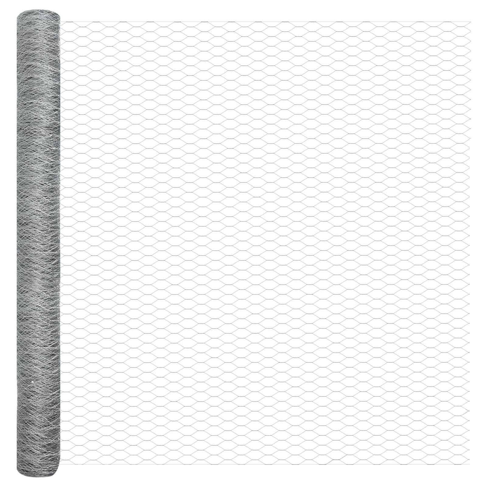 vidaXL Zaunset Set von 2 Feuerverzinkter Stahl 25 x 1,5 m Langlebig