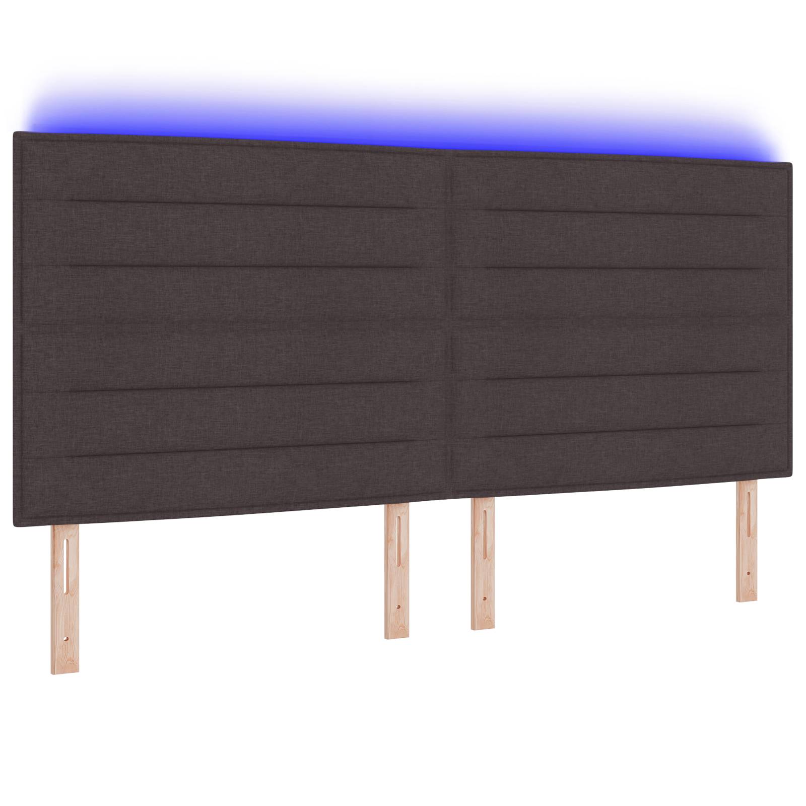 vidaXL Kopfteil Linien-Design Dunkelbraun 200 cm Stoff