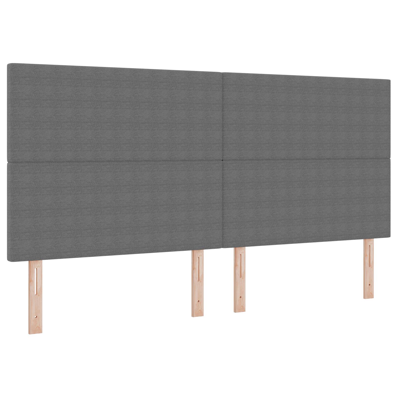 vidaXL Kopfteil Einfarbig Hellgrau 200 cm Cordstoff