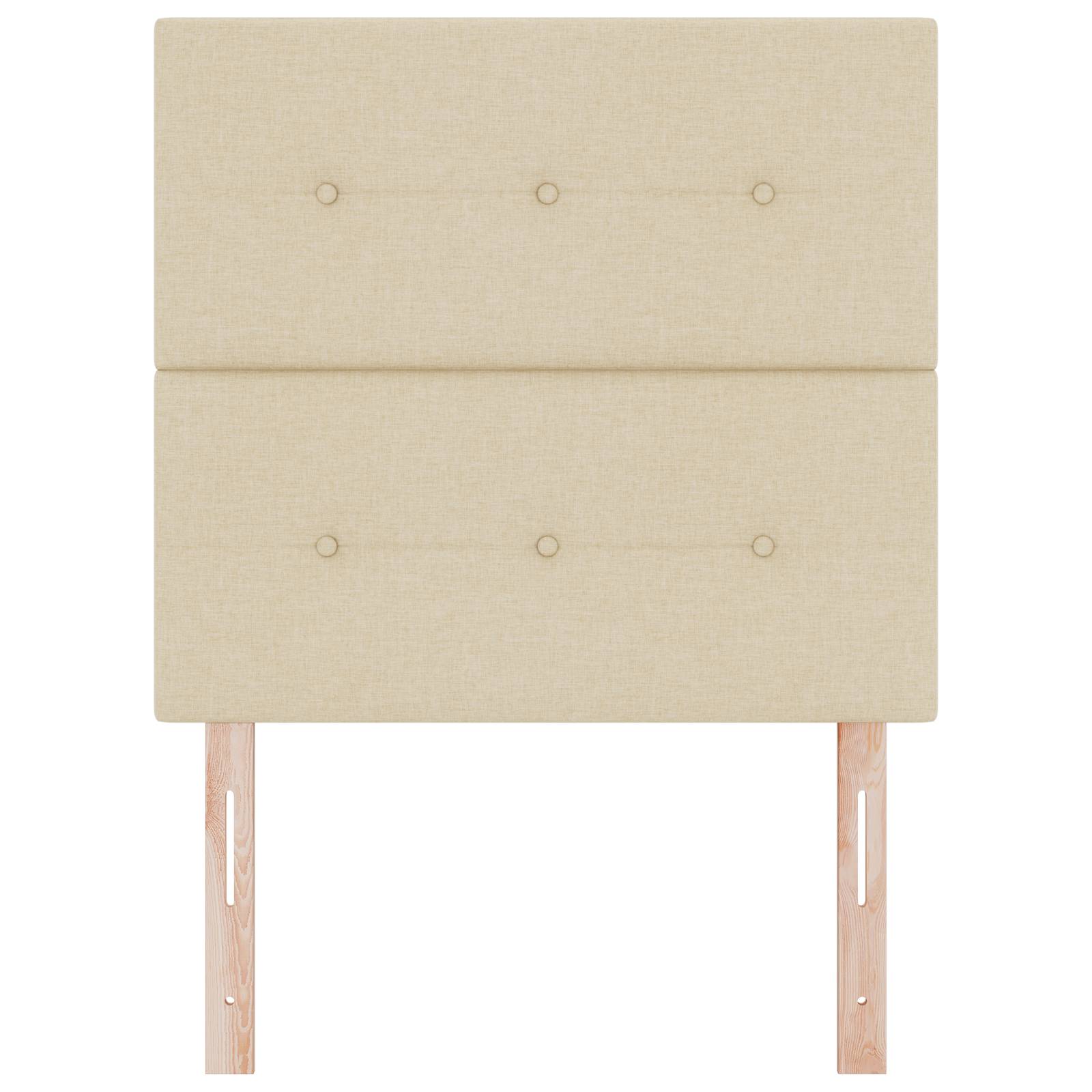 vidaXL Kopfteil mit Knopfheftung Creme 80 cm Stoff