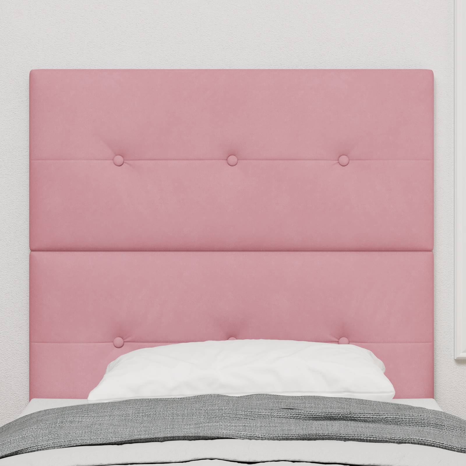 vidaXL Kopfteil mit Knopfheftung Rosa 100 cm Samt