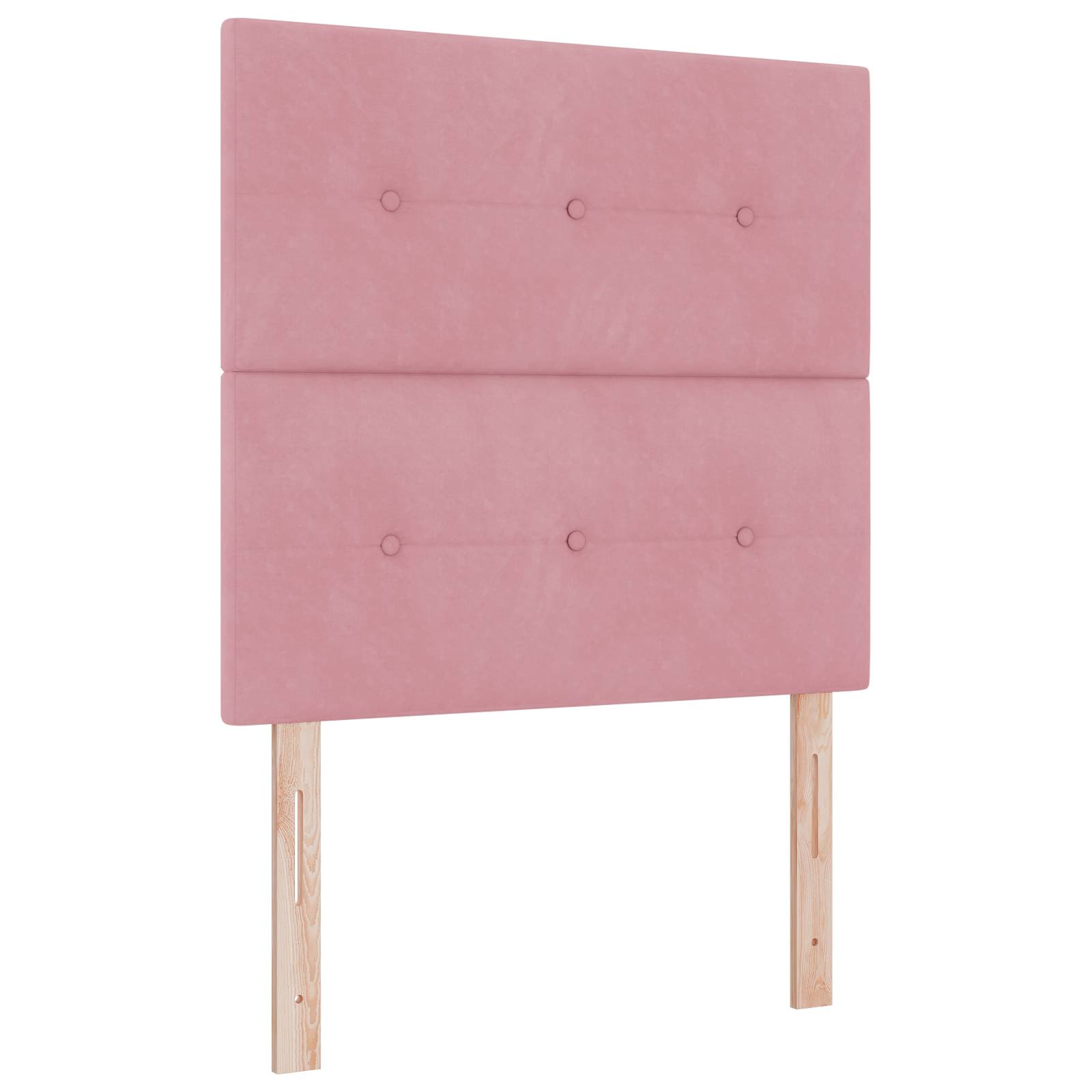 vidaXL Boxspringbett mit Matratze Rosa Samt