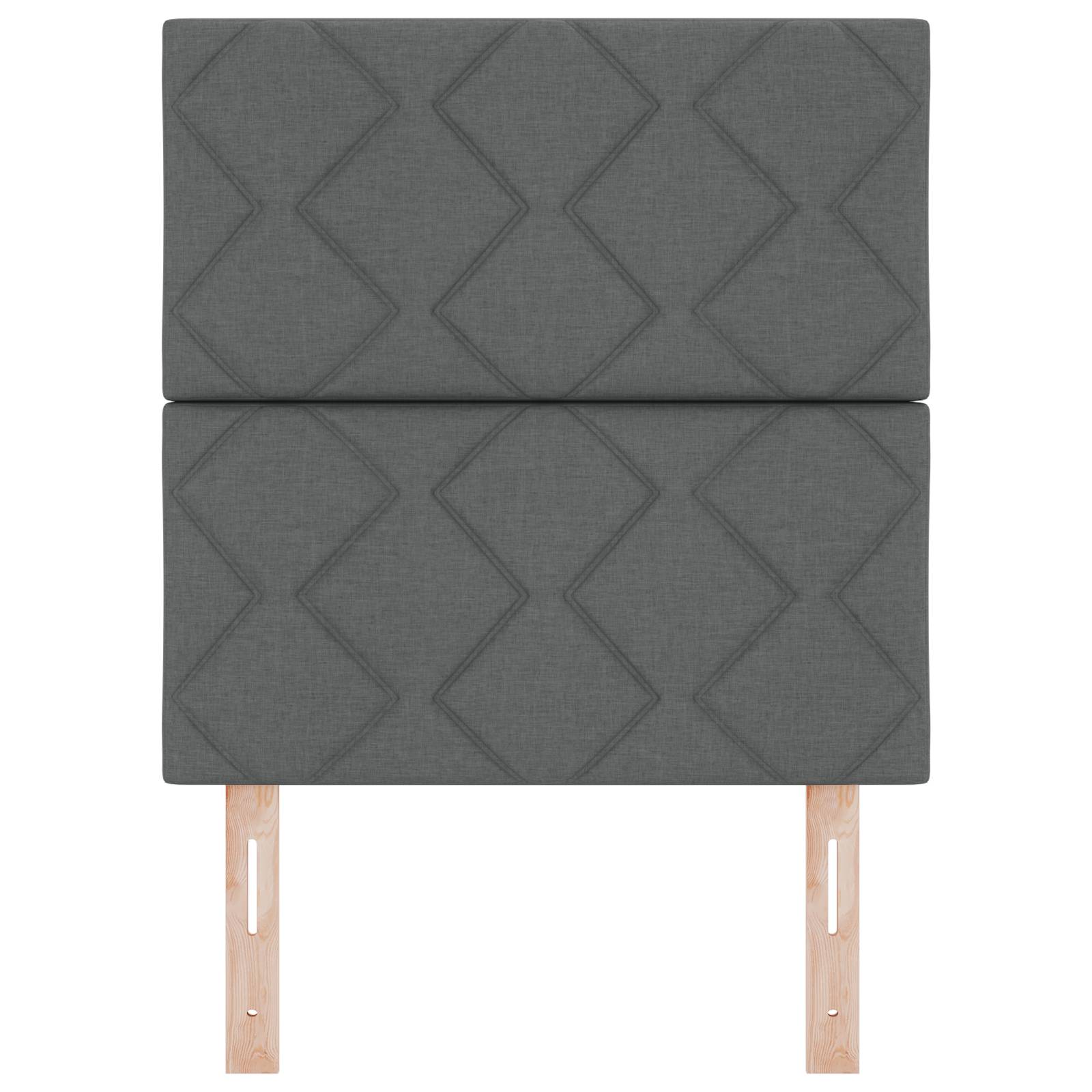 vidaXL LED Kopfteil Rautenmuster Dunkelgrau 80 cm Stoff