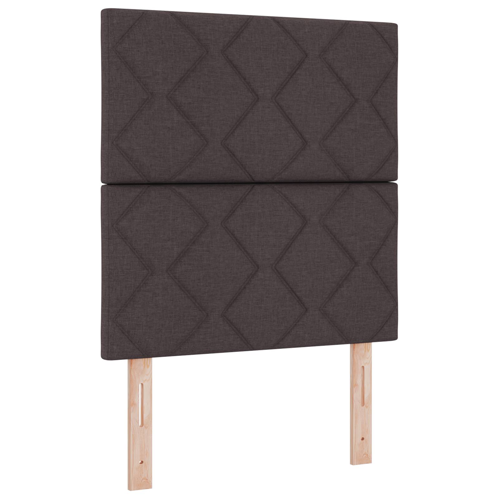 vidaXL Boxspringbett mit Matratze Dunkelbraun 80x200 cm Stoff