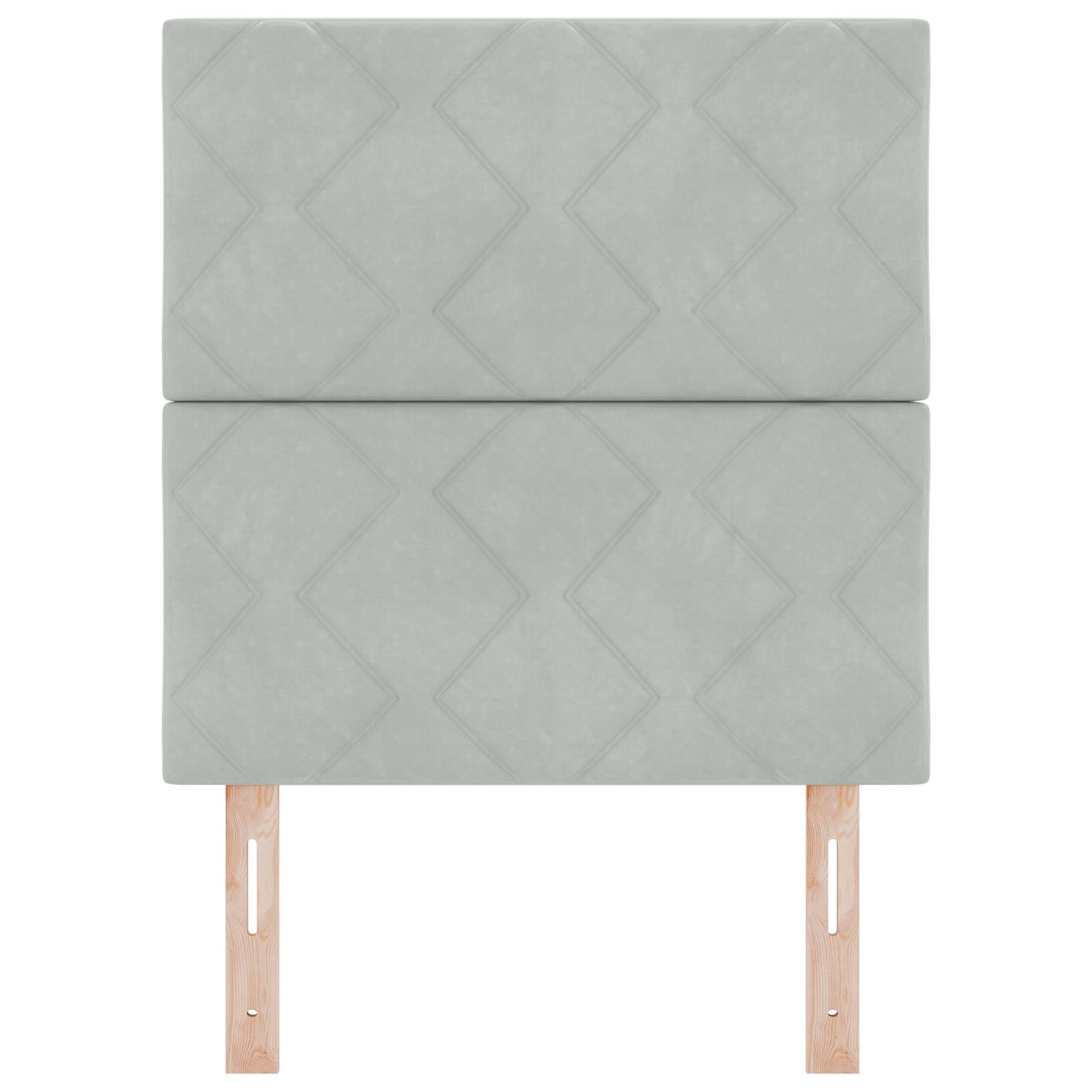 vidaXL Kopfteil im Diamantblock-Design in Hellgrau, 80 cm, aus Samt