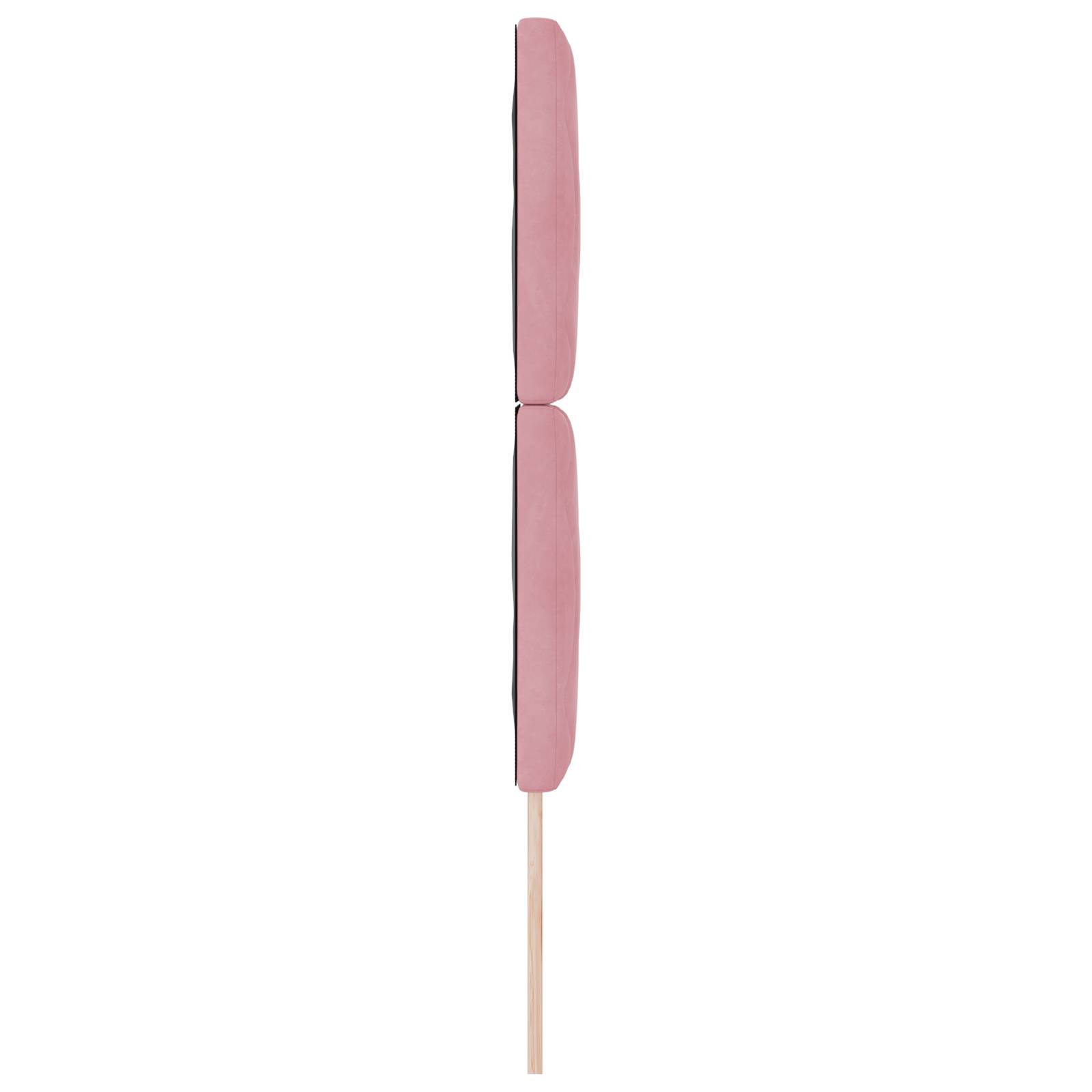 vidaXL Rosa Samt Kopfteil - 80 cm im Diamantblockdesign