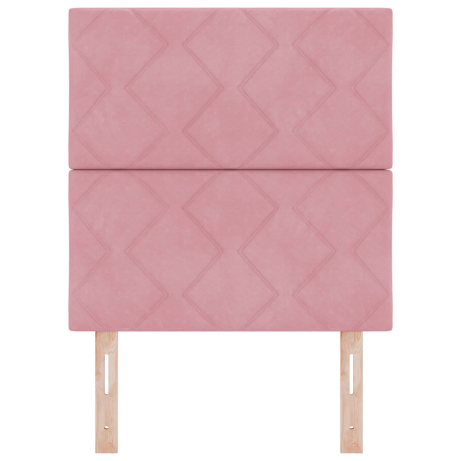 vidaXL Rosa Samt Kopfteil - 80 cm im Diamantblockdesign