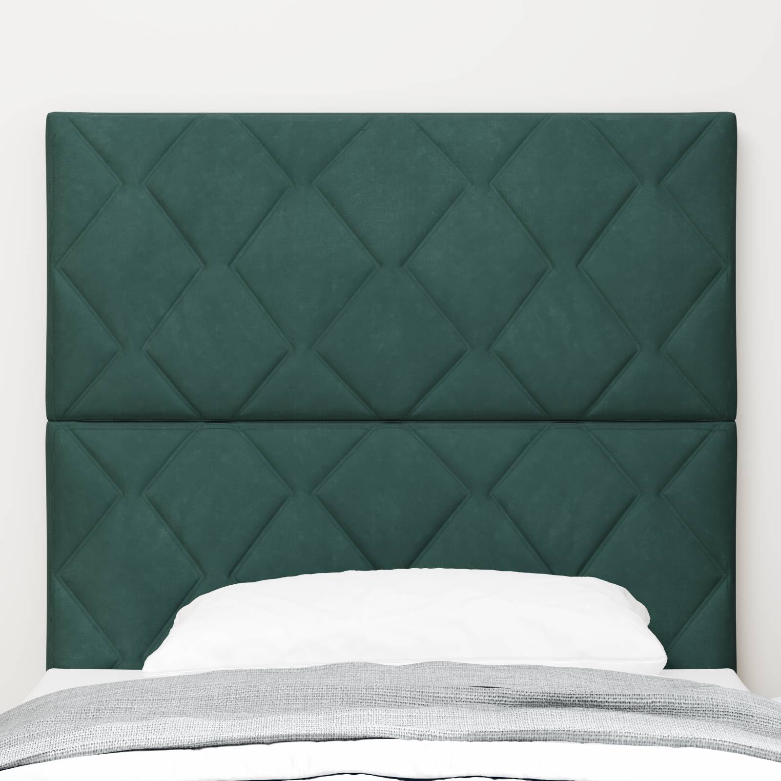 vidaXL Kopfteil - Diamantblock-Design, Dunkelgrün, 100 cm Samt