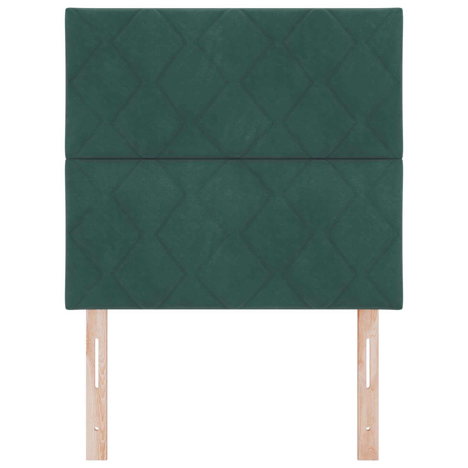 vidaXL Kopfteil - Diamantblock-Design, Dunkelgrün, 100 cm Samt