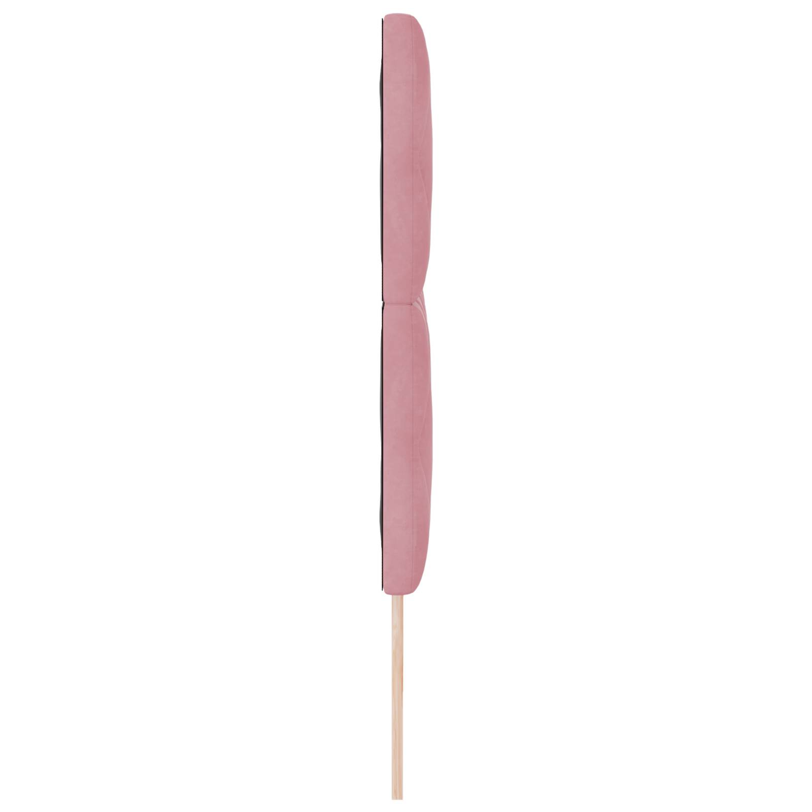 vidaXL Kopfteil Diamantblock Design Rosa 200 cm Samt