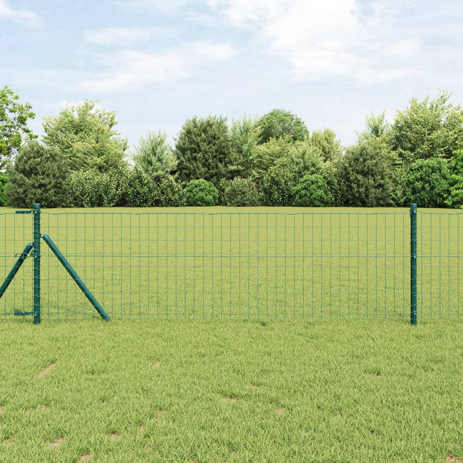 vidaXL Eurozaun Grüner 0.4x25 m Stahl
