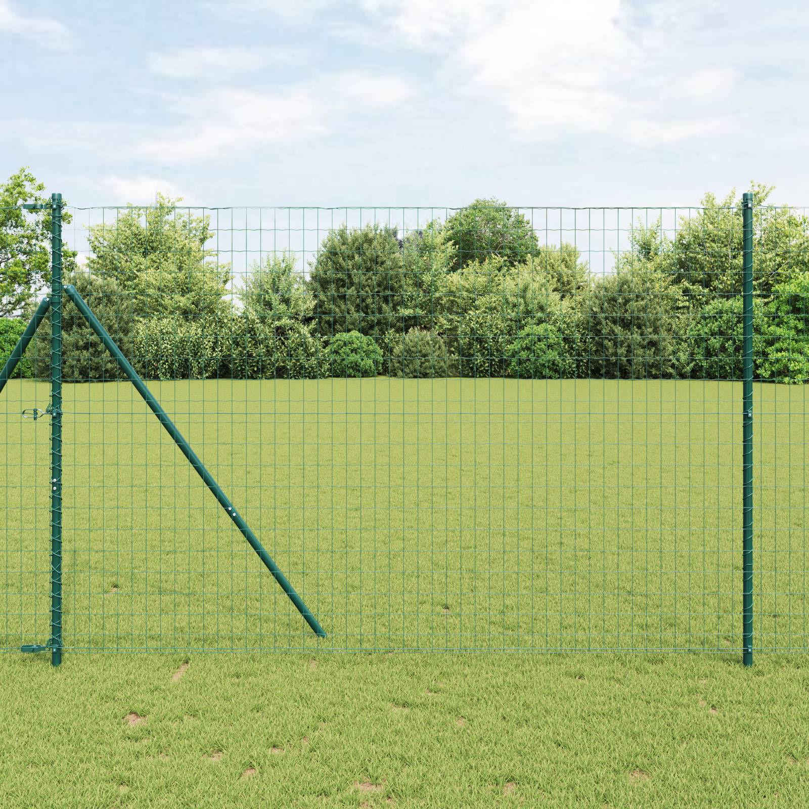 vidaXL Euro-Zaun Grün 1.6x10 m Stahl