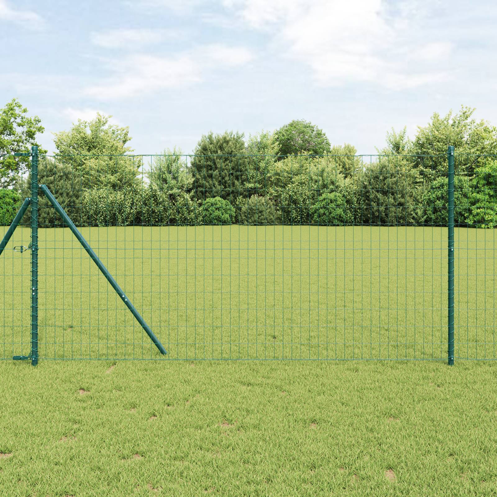 vidaXL Eurozaun Grün 1x10 m Stahl