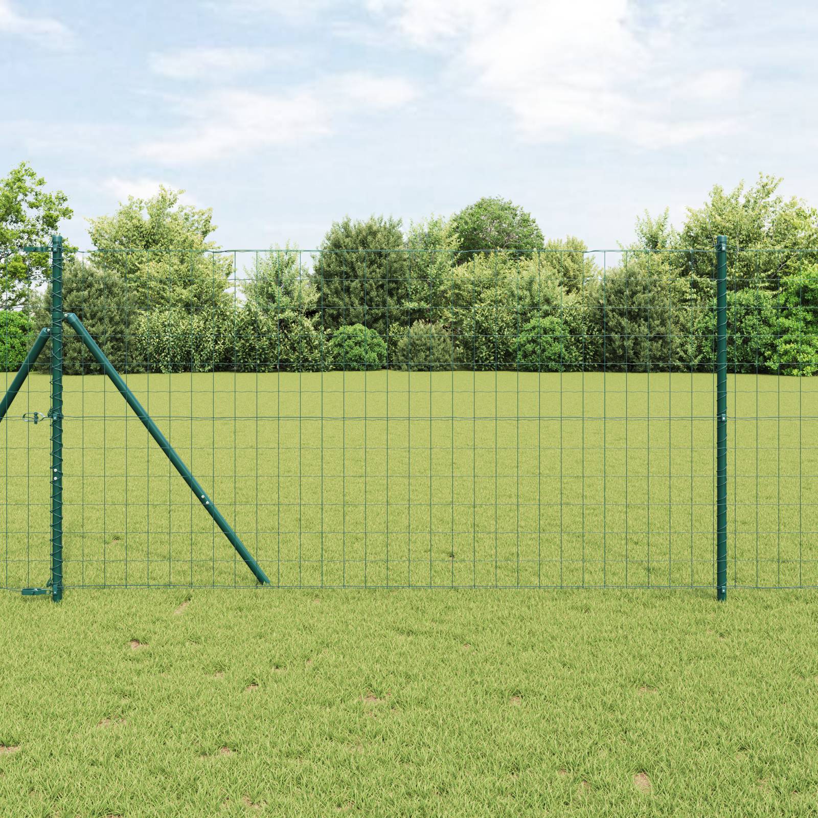 vidaXL Euro Zaun Grün 1x25 m Stahl