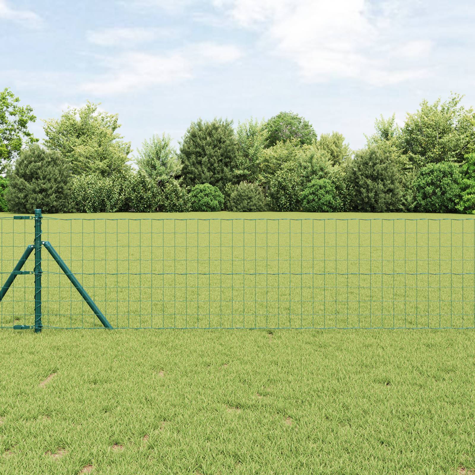 vidaXL Eurozaun Grün 0.6x25 m Stahl