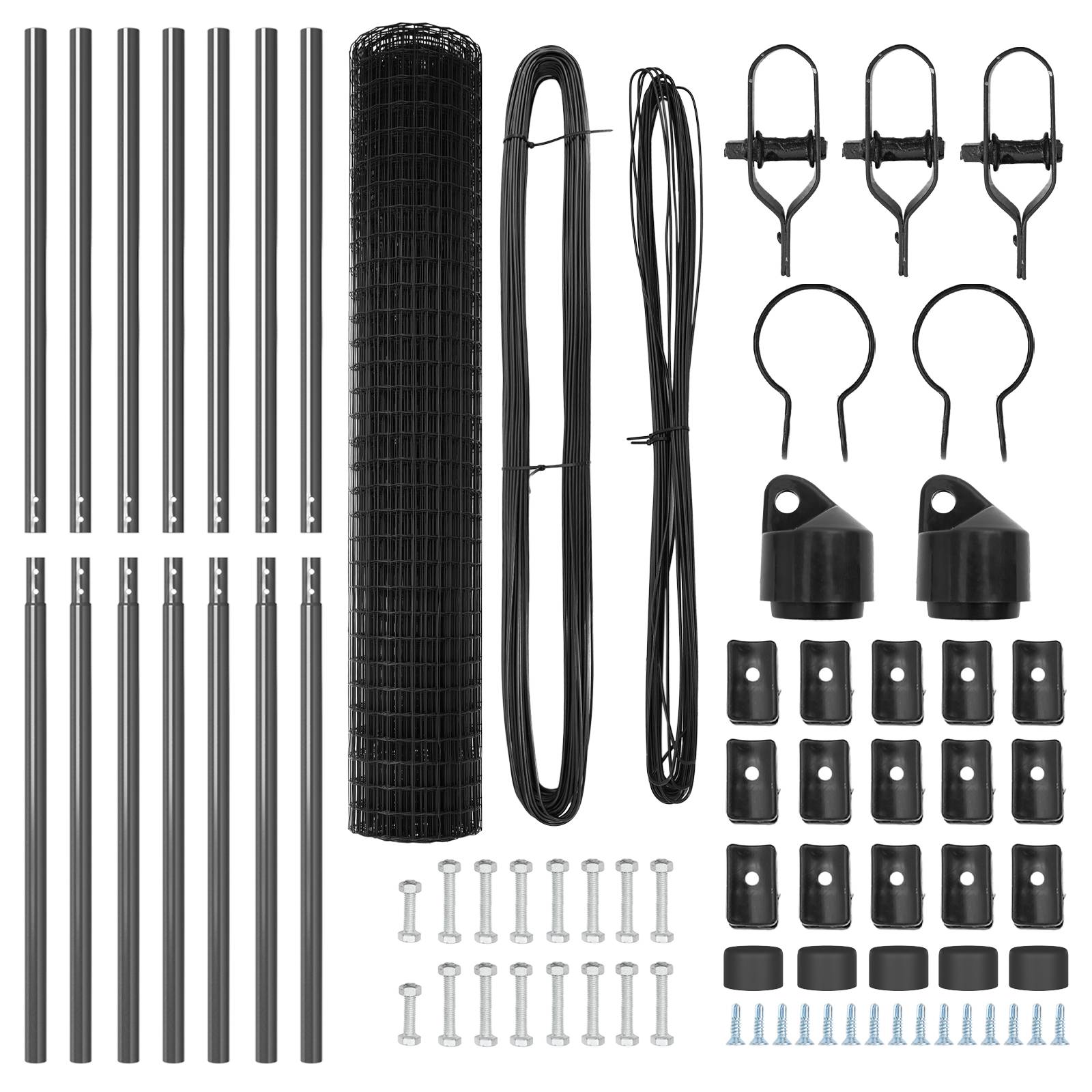vidaXL Euro-Zaun mit 7 Pfosten 1,6x10 m Verzinkter Stahl Grau