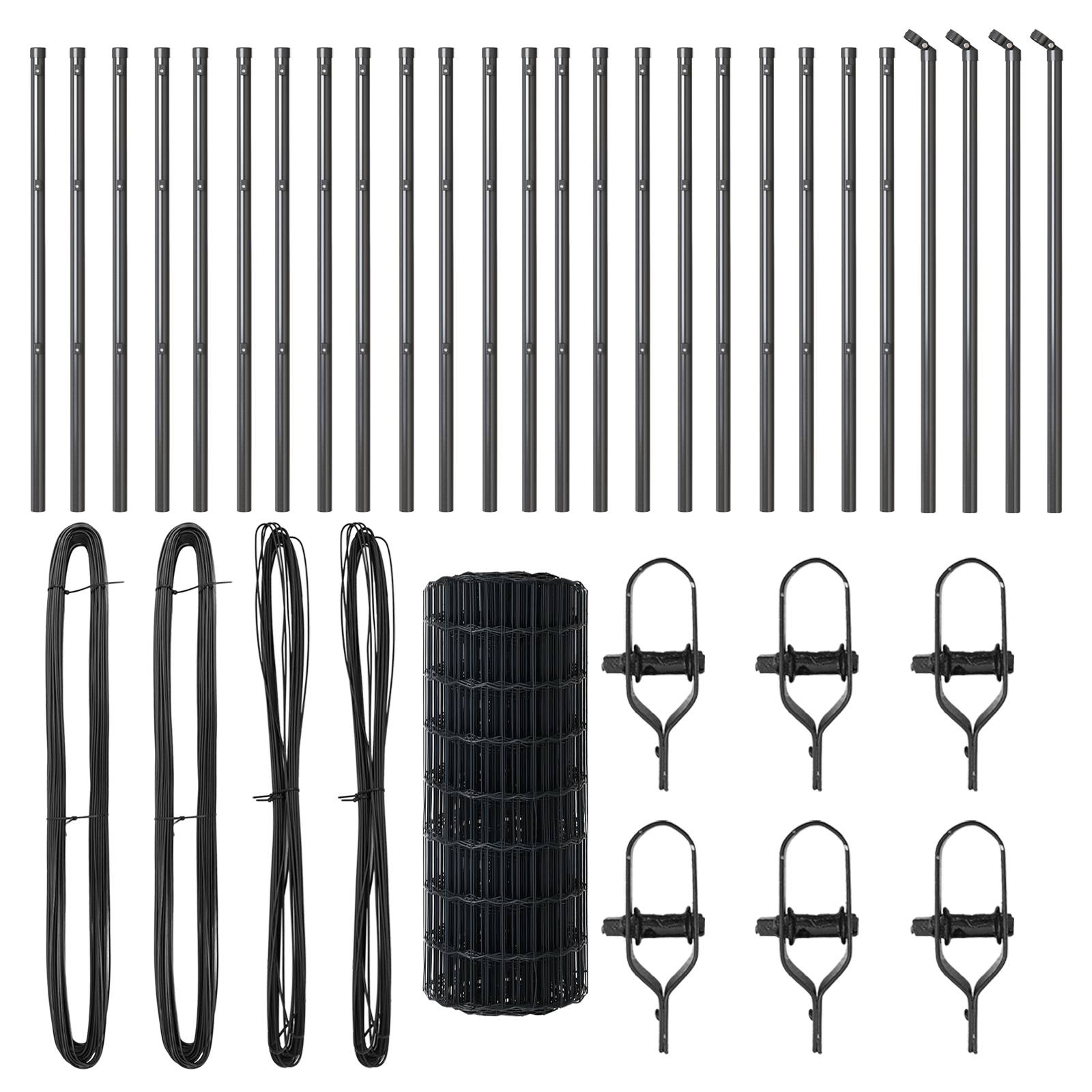 vidaXL Euro-Zaun mit 13 Pfosten 0.6x50 m Verzinkter Stahl Grau