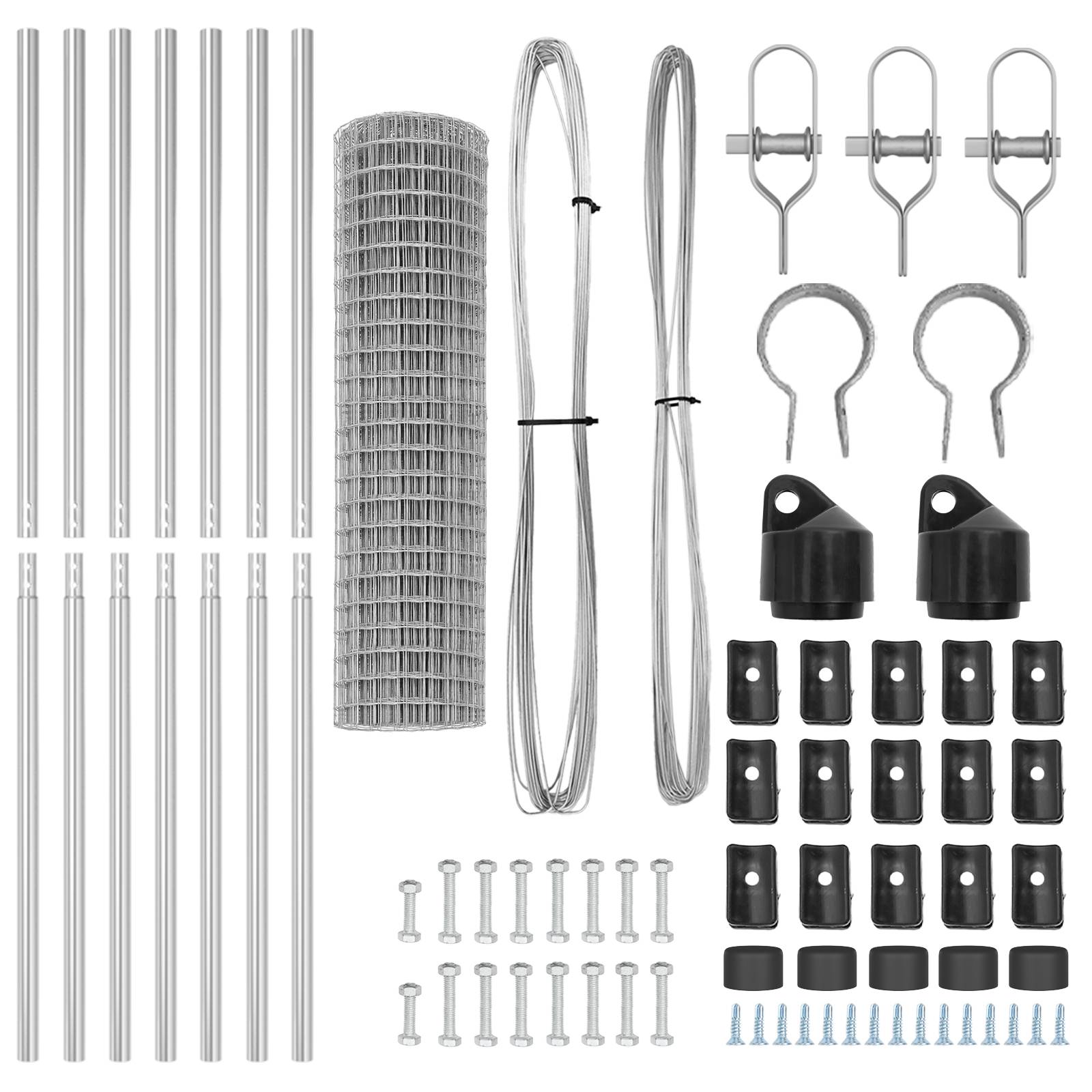 vidaXL Euro Zaun mit 13 Pfosten 1,2x25 m verzinkter Stahl