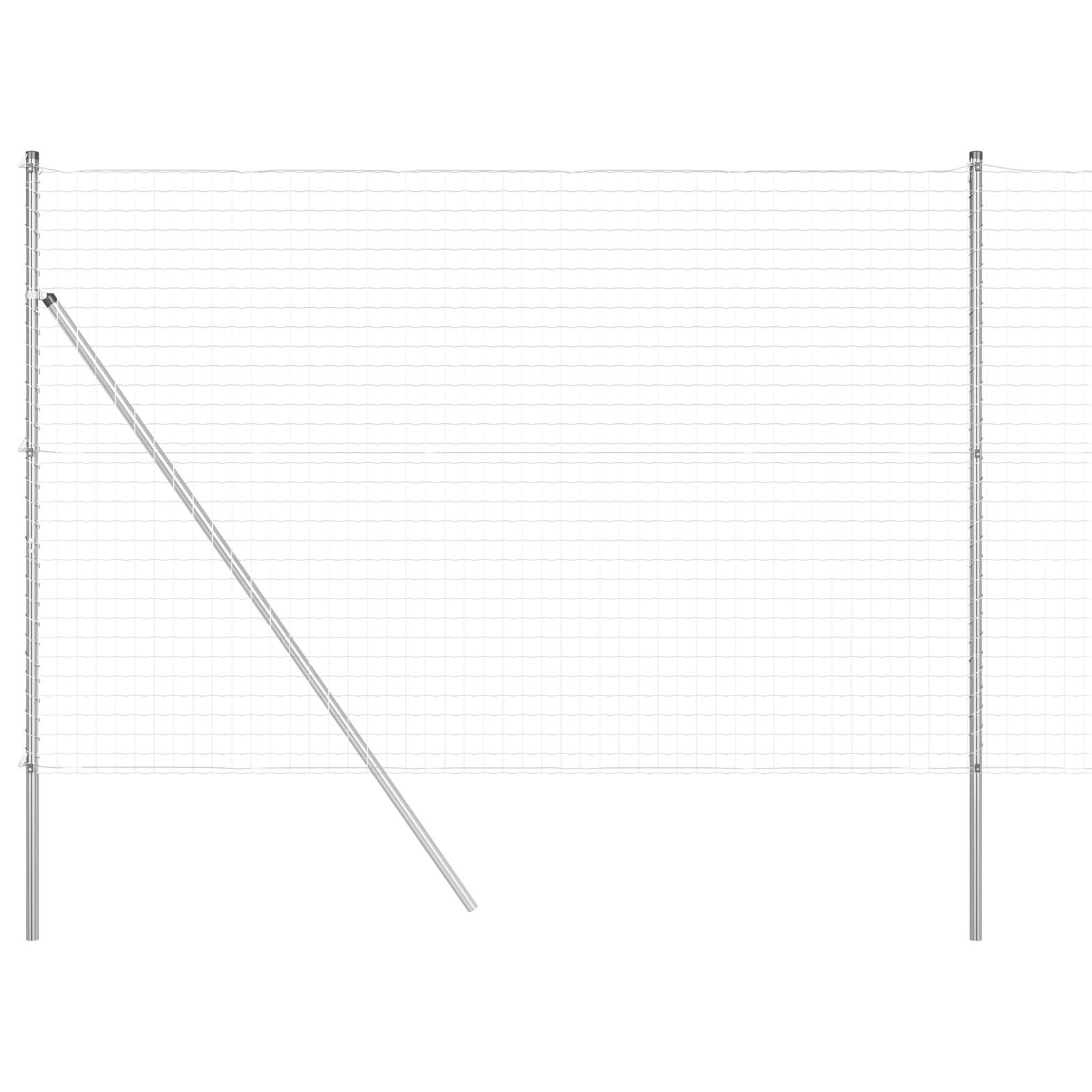 vidaXL Euro Zaun mit 7 Pfosten 1.6x10 m Verzinkter Stahl