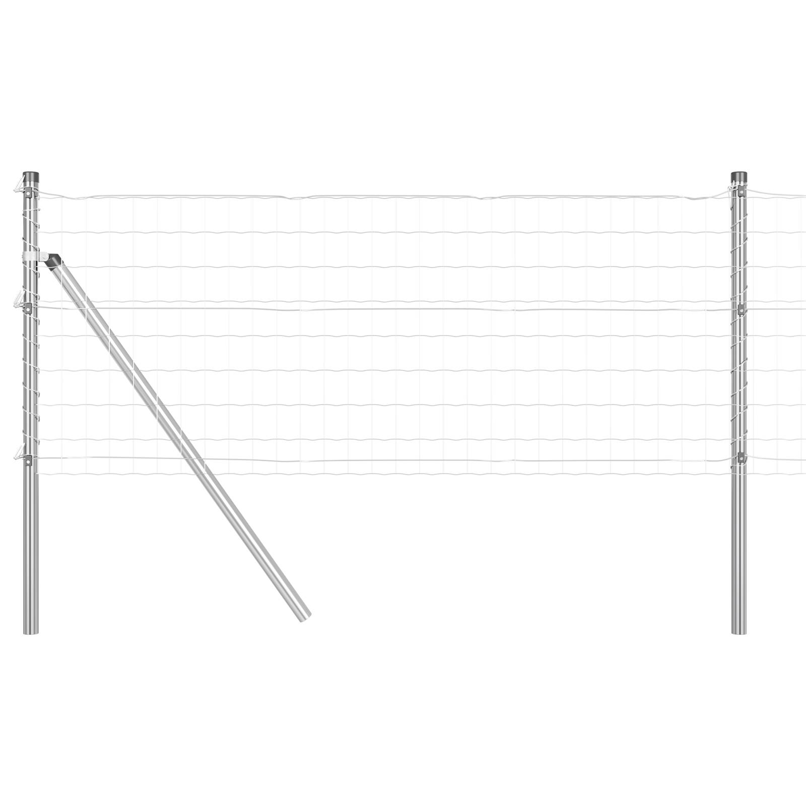 vidaXL Euro-Zaun mit 13 Pfosten 0.8x25 m verzinkter Stahl