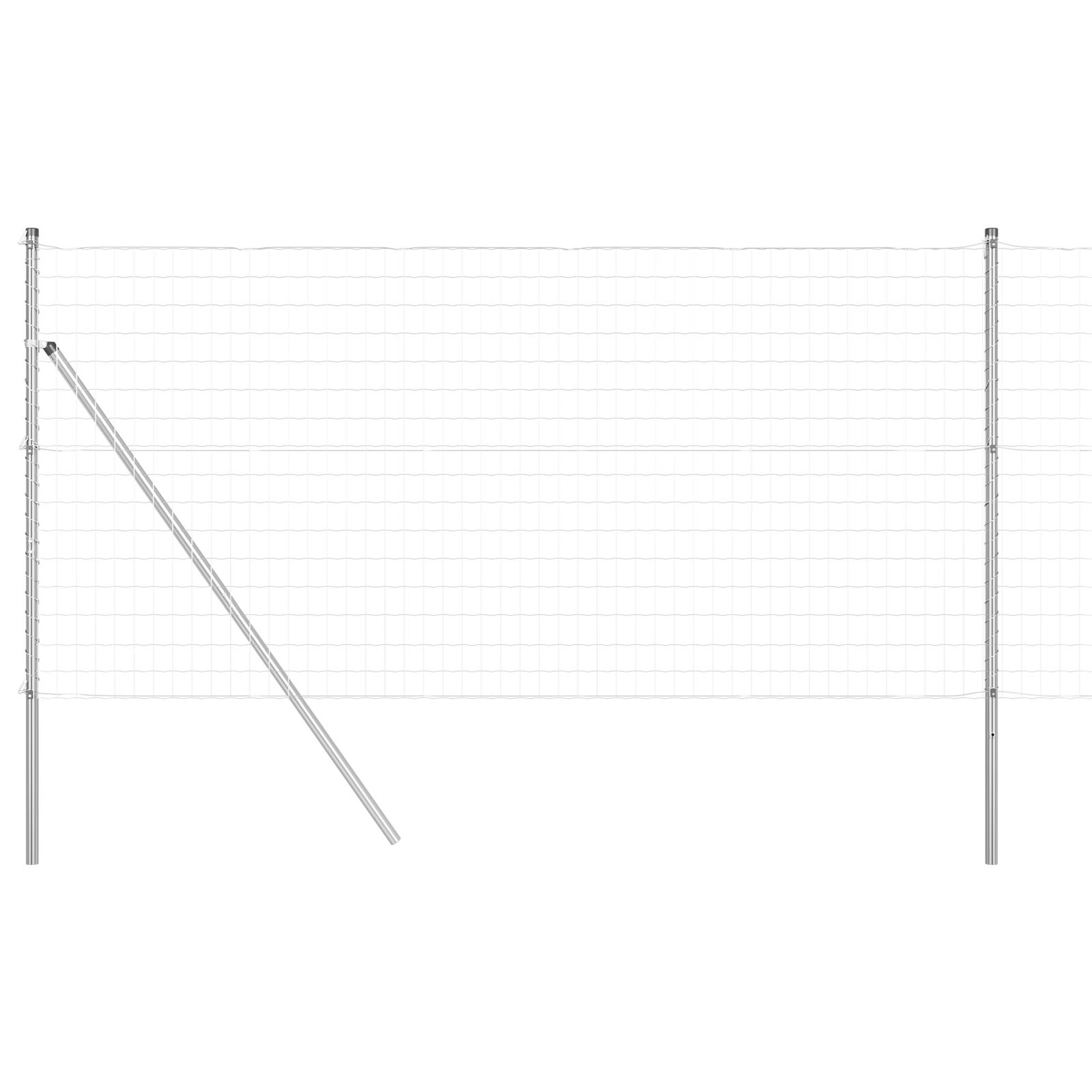 vidaXL Euro Zaun mit 7 Pfosten 1x10 m Verzinkter Stahl