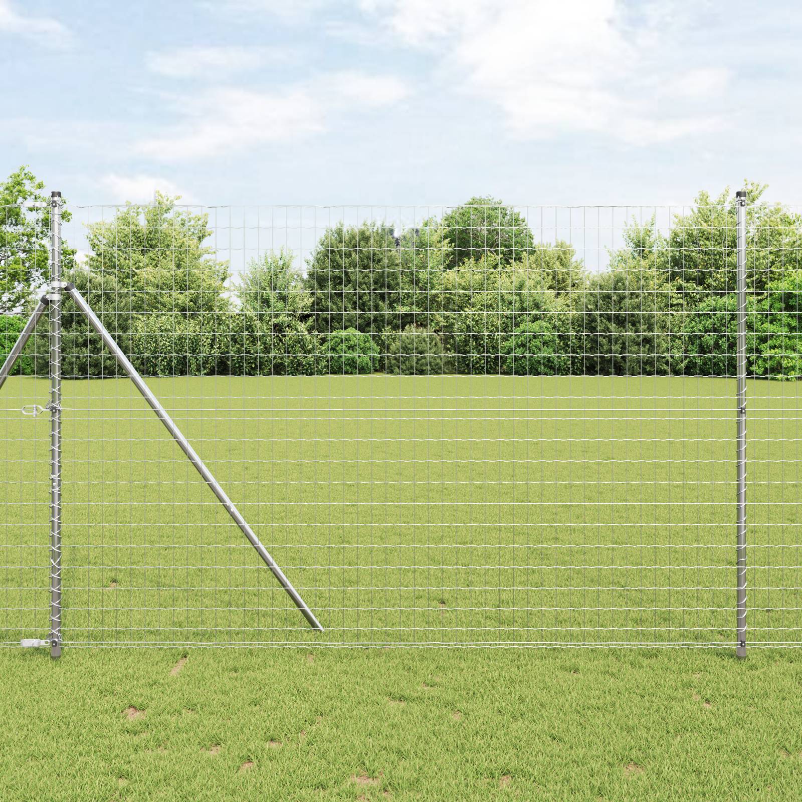 vidaXL Eurozaun 1.5x10 m Feuerverzinkter Stahl