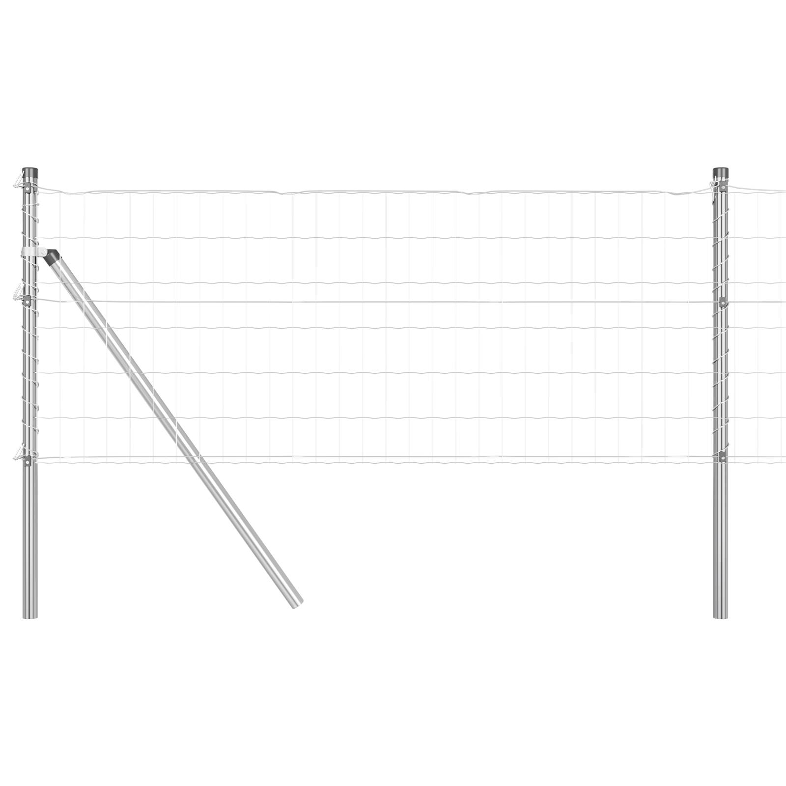 vidaXL Euro Zaun mit 13 Pfosten 0,8x25 m Galvanisierter Stahl