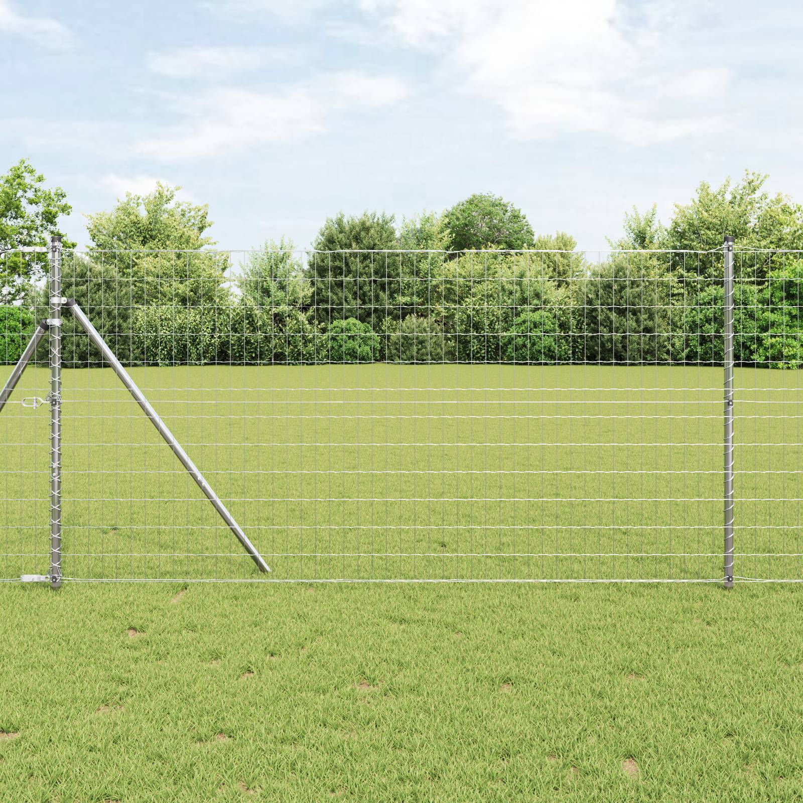 vidaXL Eurozaun 1x10 m Verzinkter Stahl
