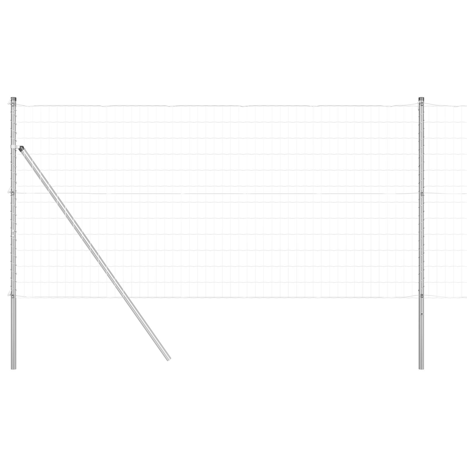 vidaXL Euro-Zaun mit 7 Pfosten 1.4x10 m Verzinkter Stahl