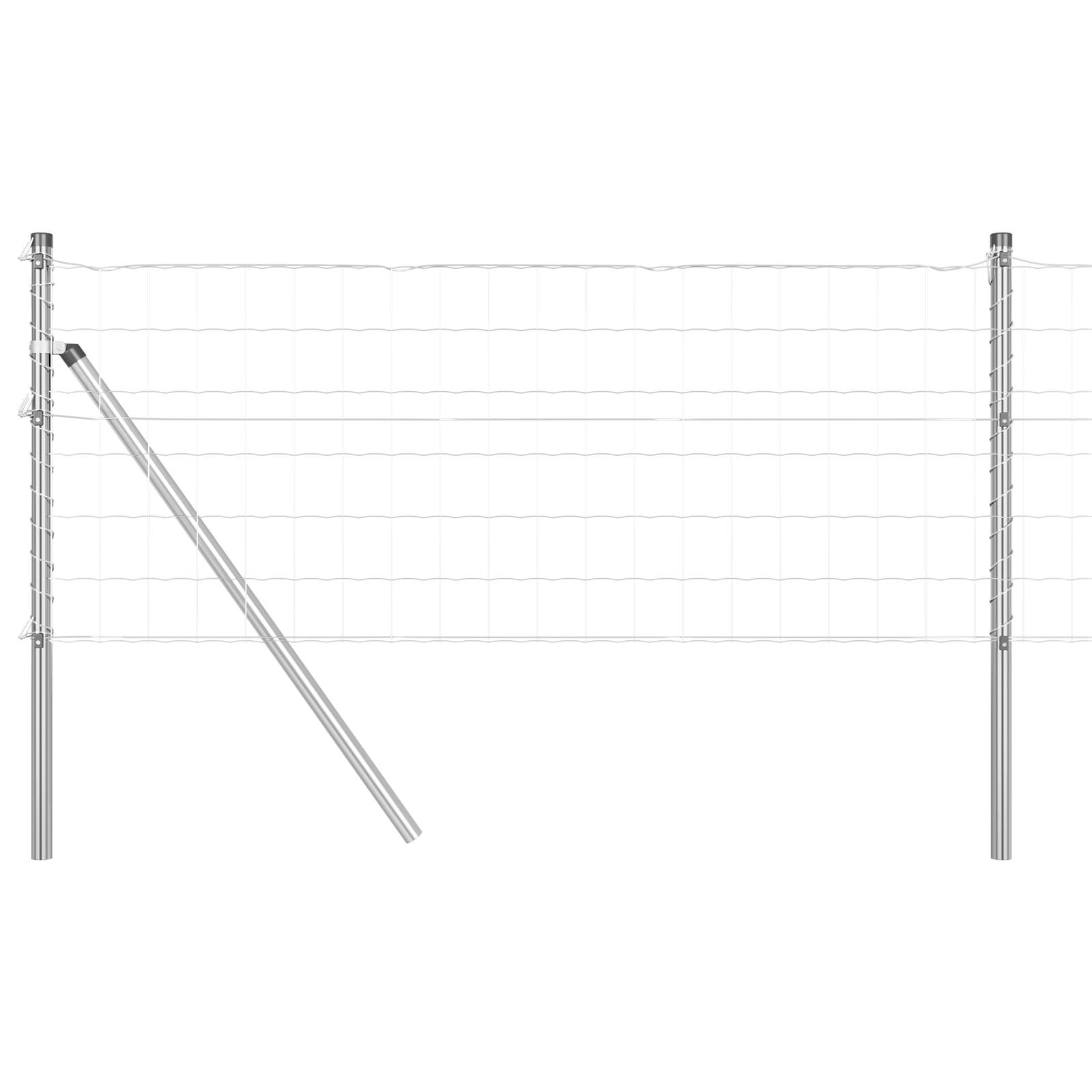 vidaXL Euro Zaun mit 13 Pfosten 0,4x25 m Verzinkter Stahl