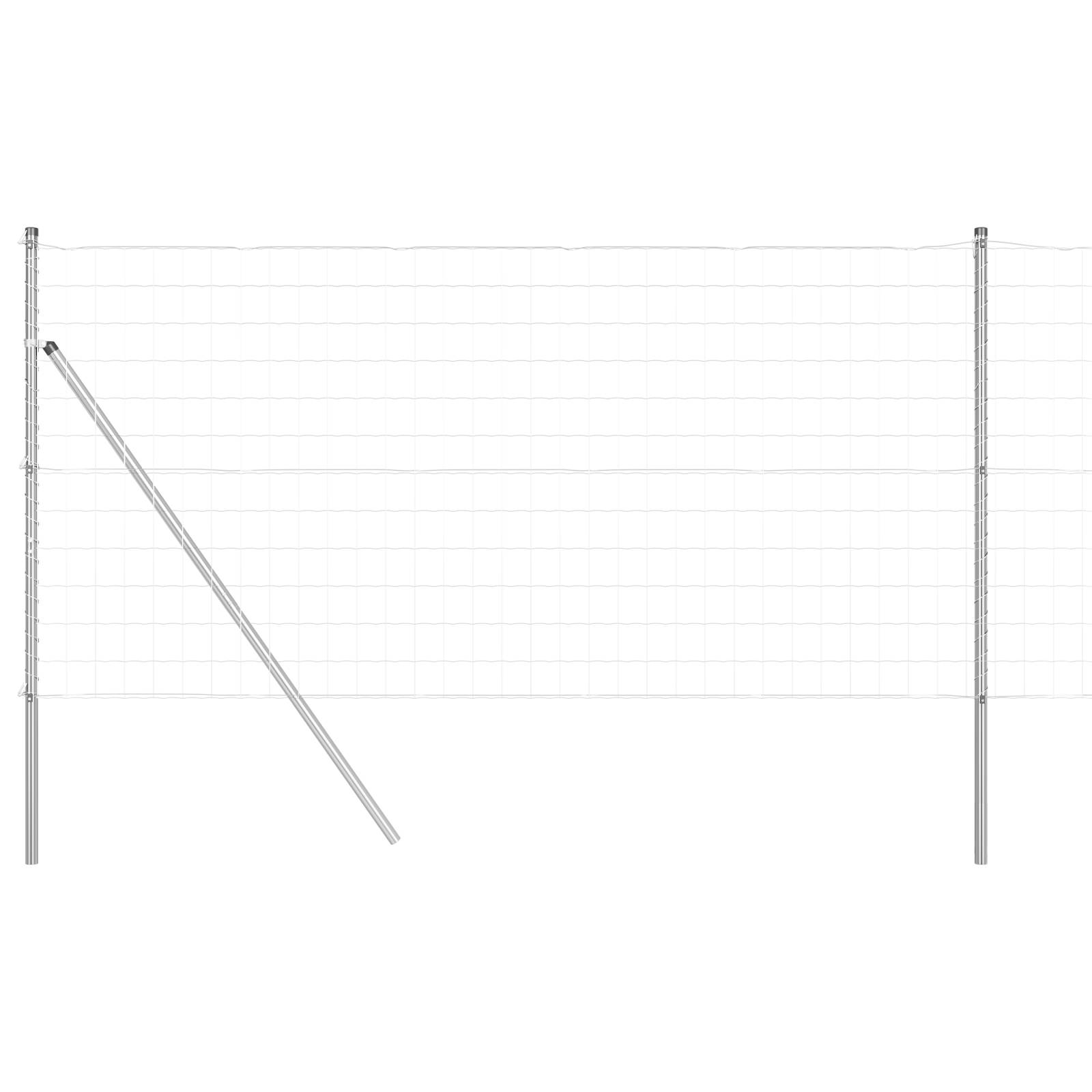 vidaXL Euro-Zaun mit 7 Pfosten 1x10 m Verzinkter Stahl