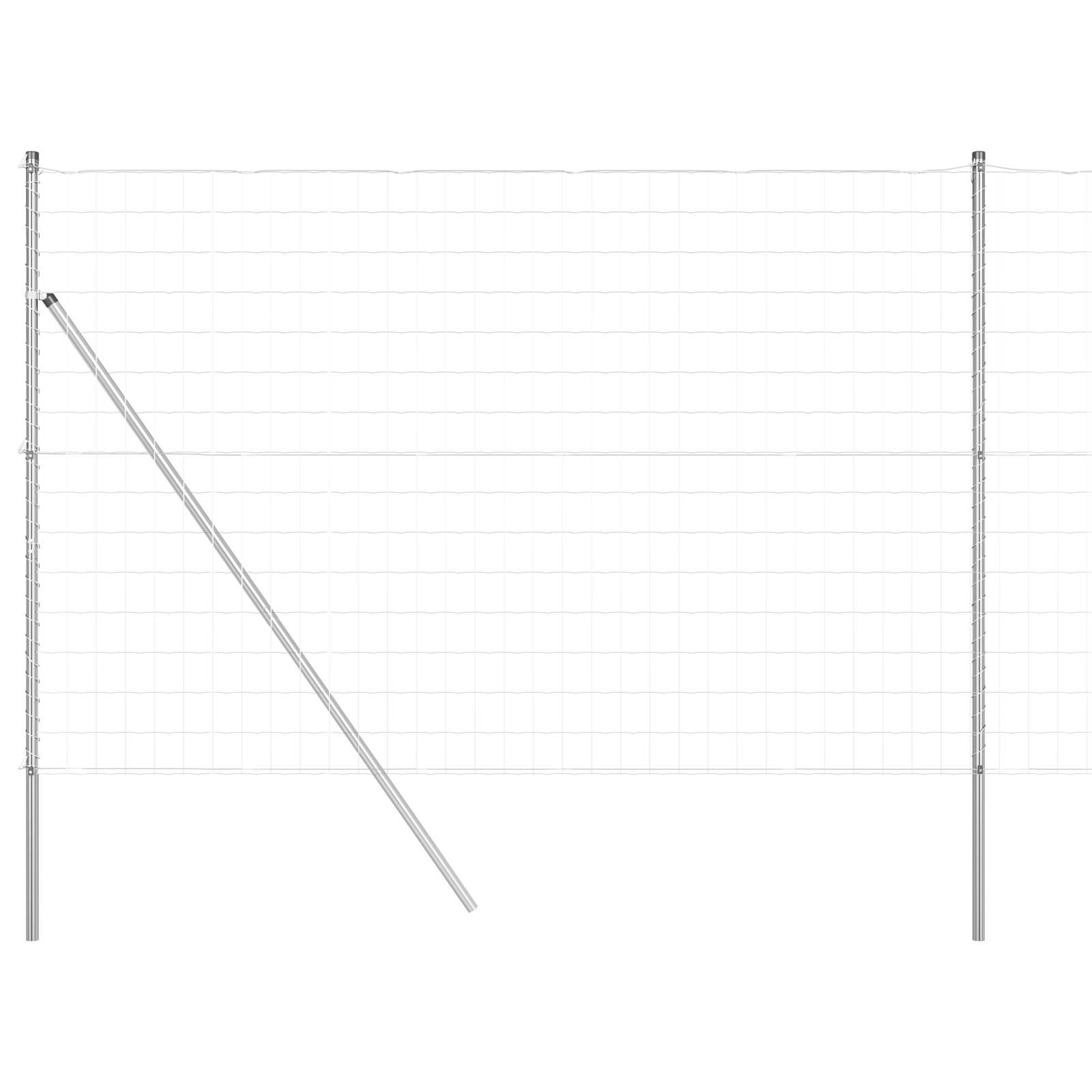 vidaXL Euro Zaun mit 7 Pfosten 1,6x10 m Verzinkter Stahl