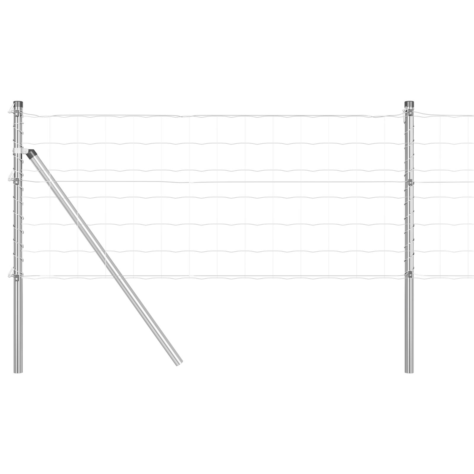 vidaXL Euro Zaun mit 13 Pfosten 0.8x25 m galvanisierter Stahl