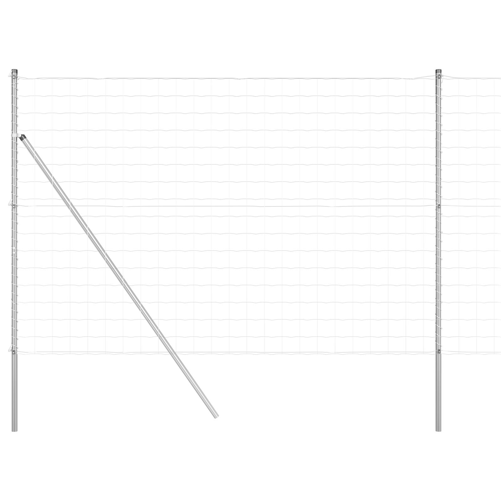 vidaXL Euro-Zaun mit 7 Pfosten 1,5x10 m aus verzinktem Stahl