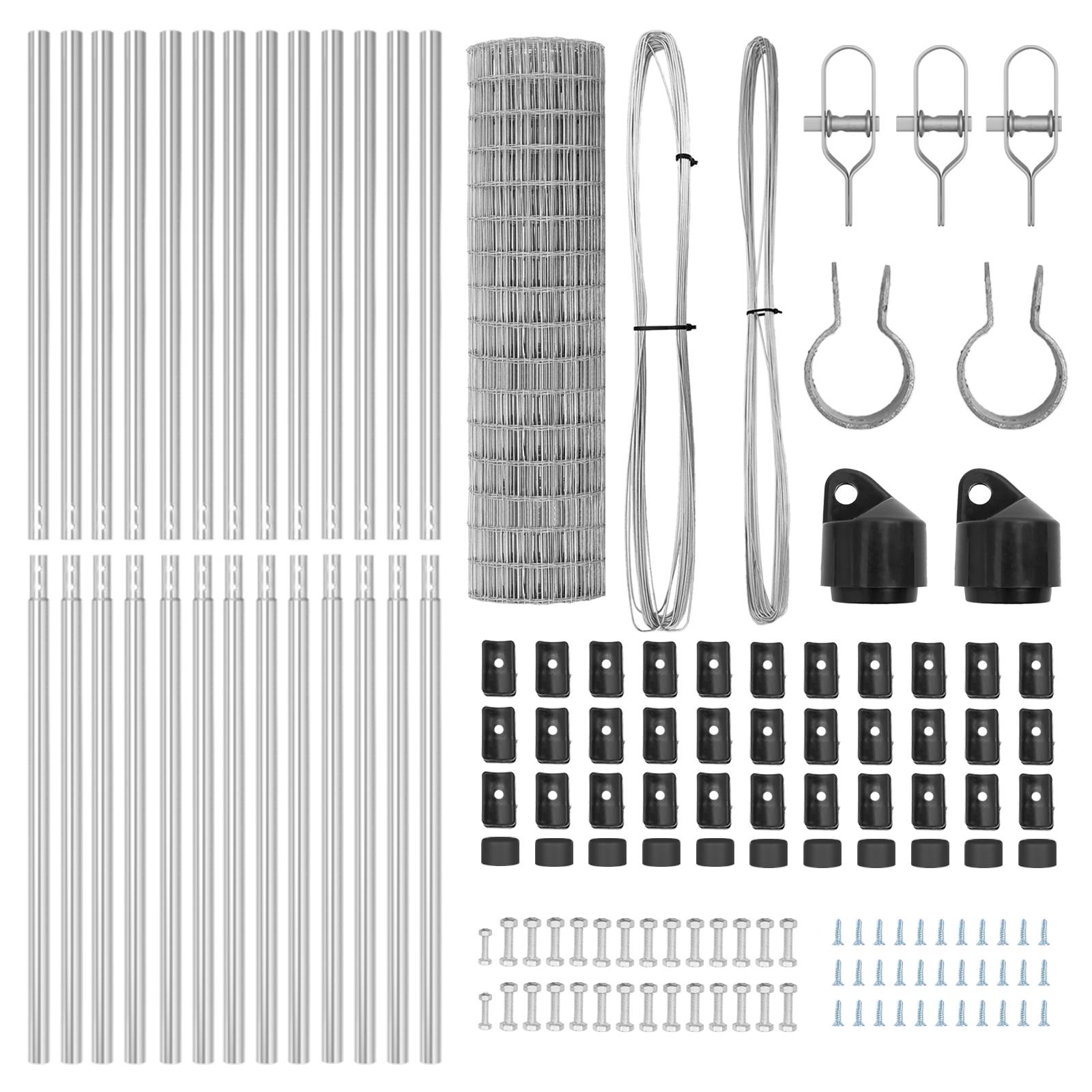 vidaXL Euro Zaun mit 13 Pfosten 1,2x25 m Feuerverzinkter Stahl